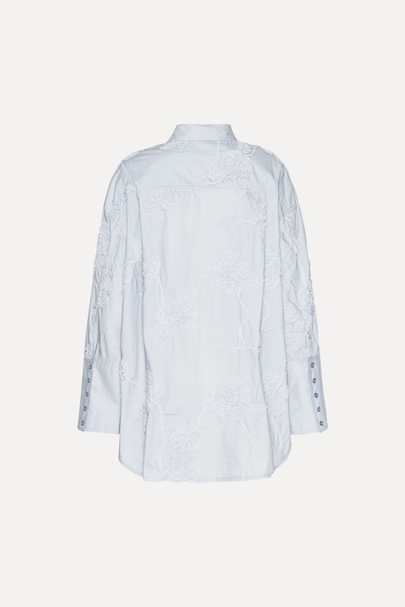 Flower Oversized Shirt - Skyway