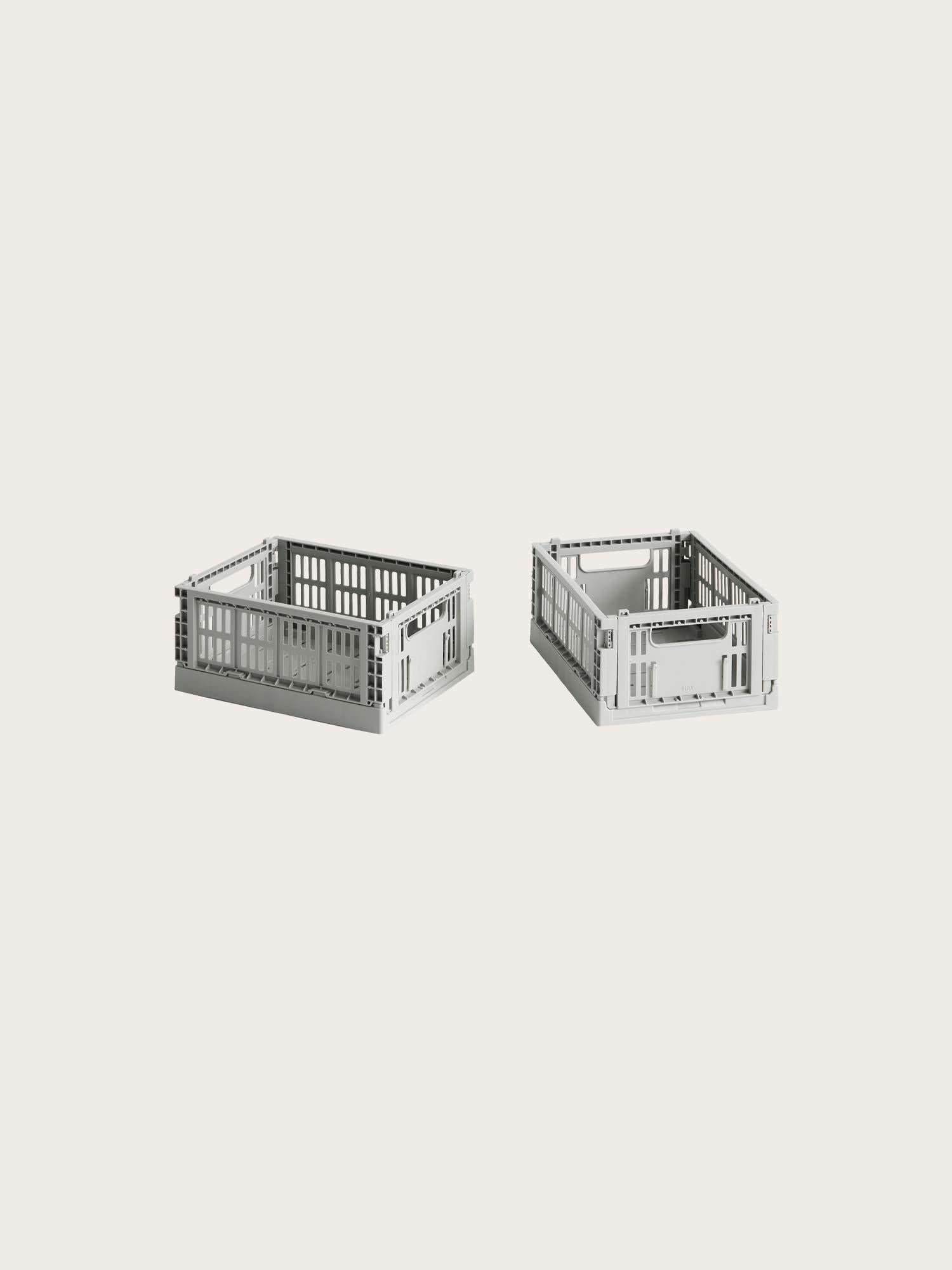 HAY Colour Crate Mini-Set of 2 - Light grey