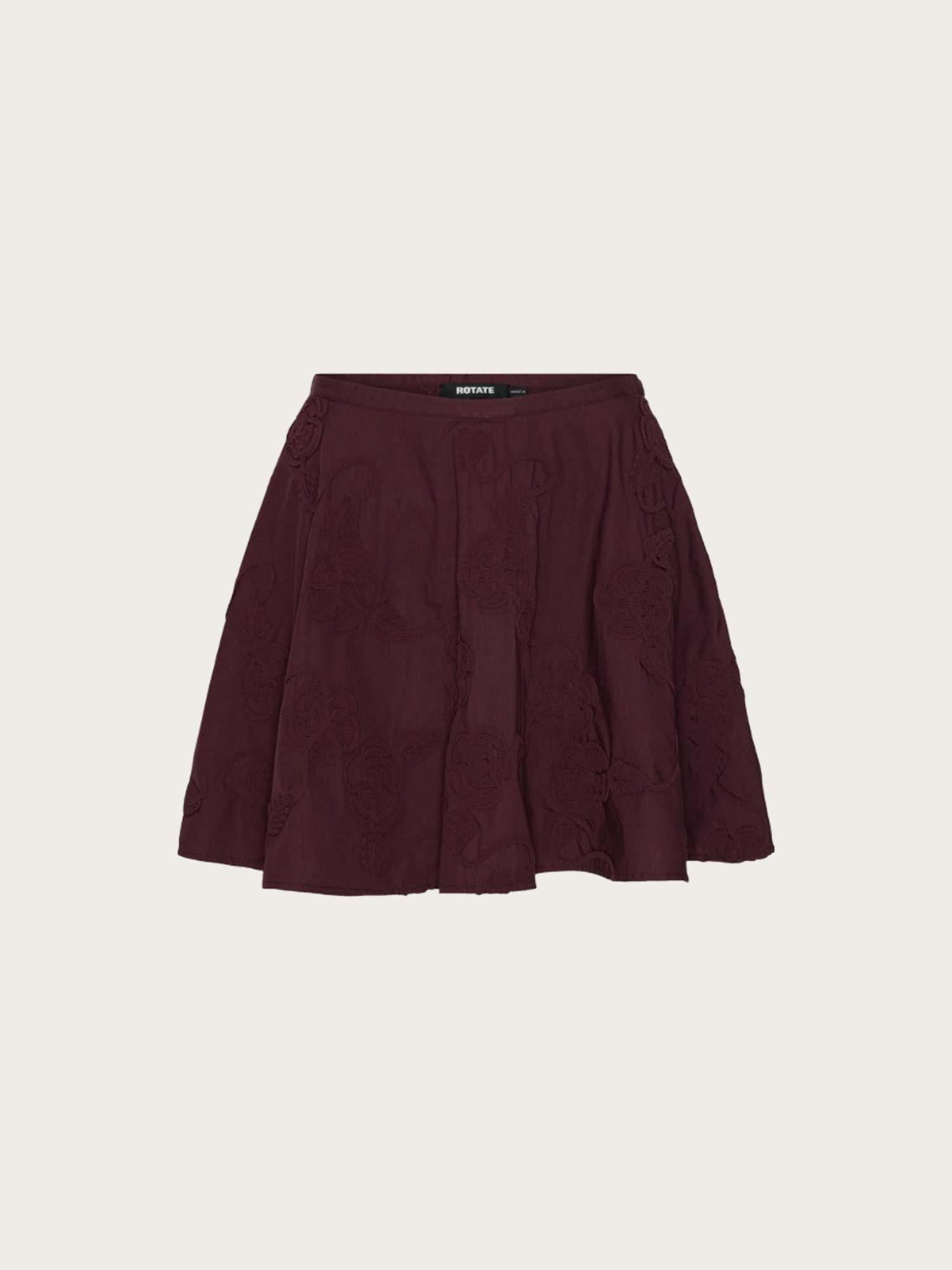 Flower Mini Skirt - Zinfandel