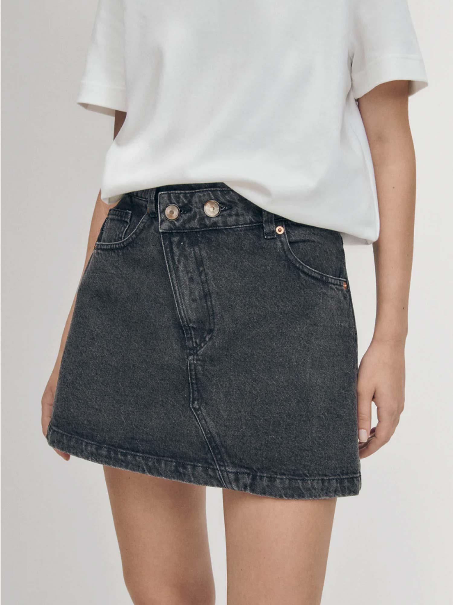 Boston Black Denim Skirt