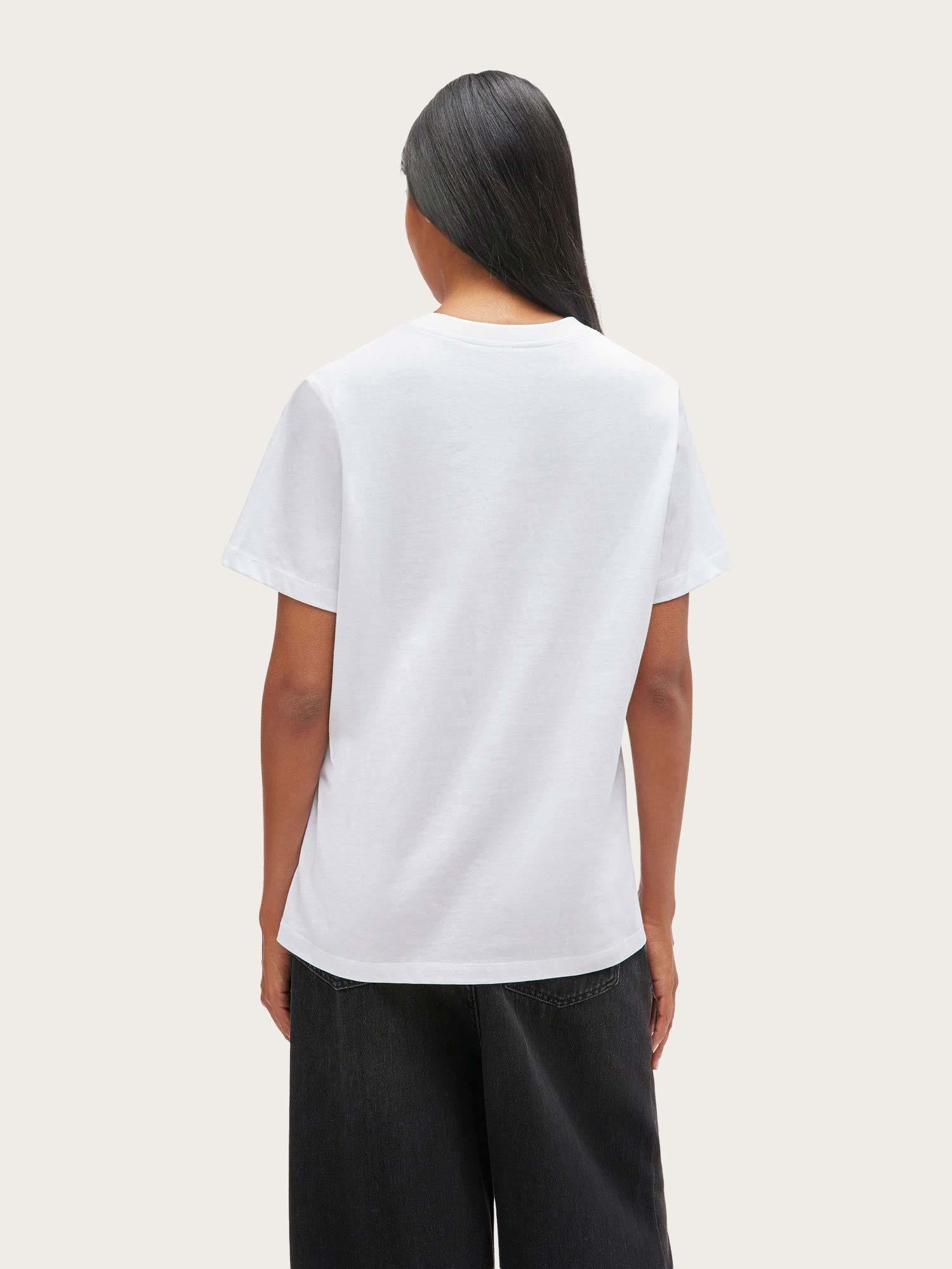 Basic Cotton Jersey Neon Puppy T-shirt - Bright White