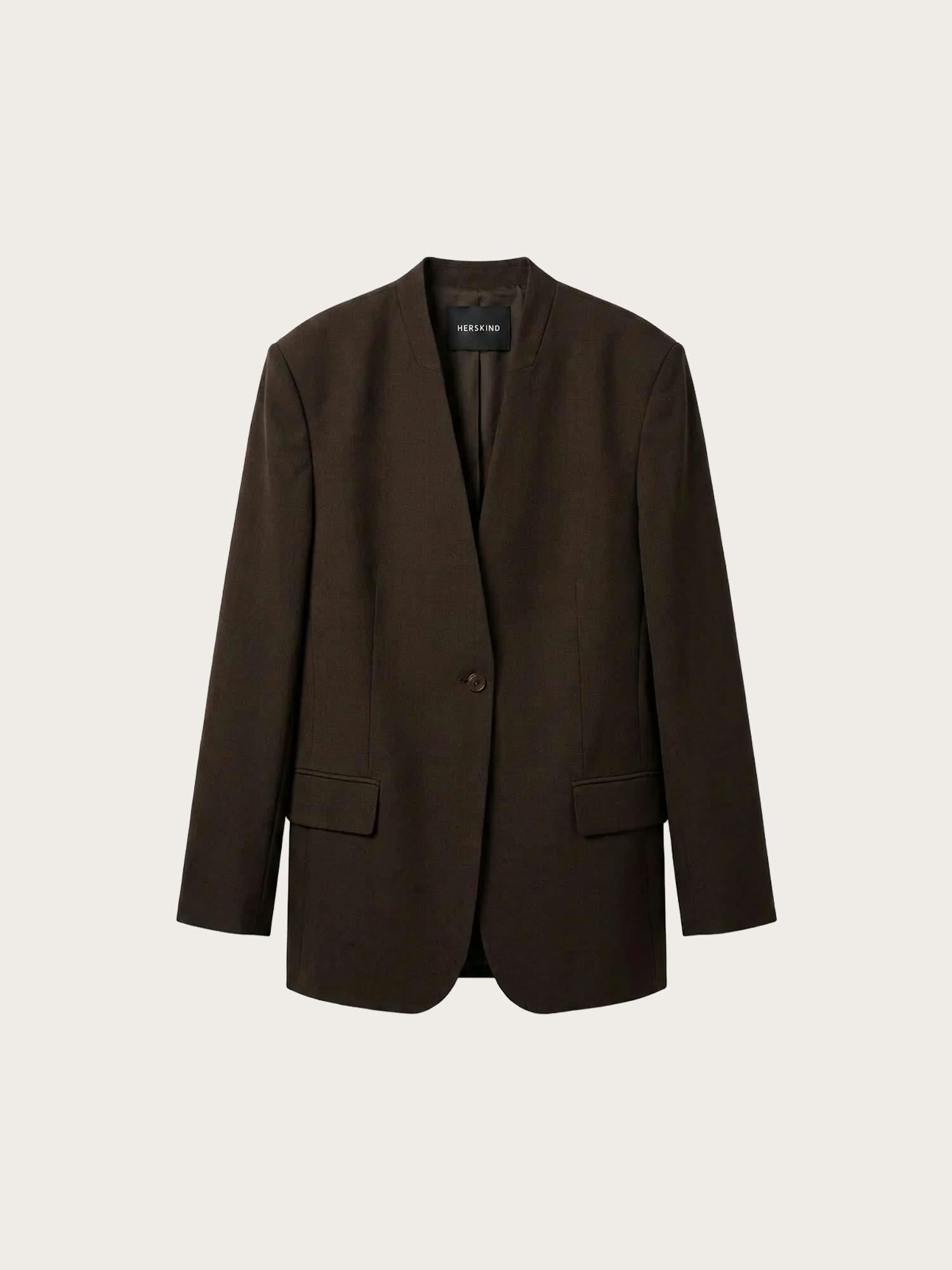 Clarissa Regular Fitted Blazer - Coffee Brown