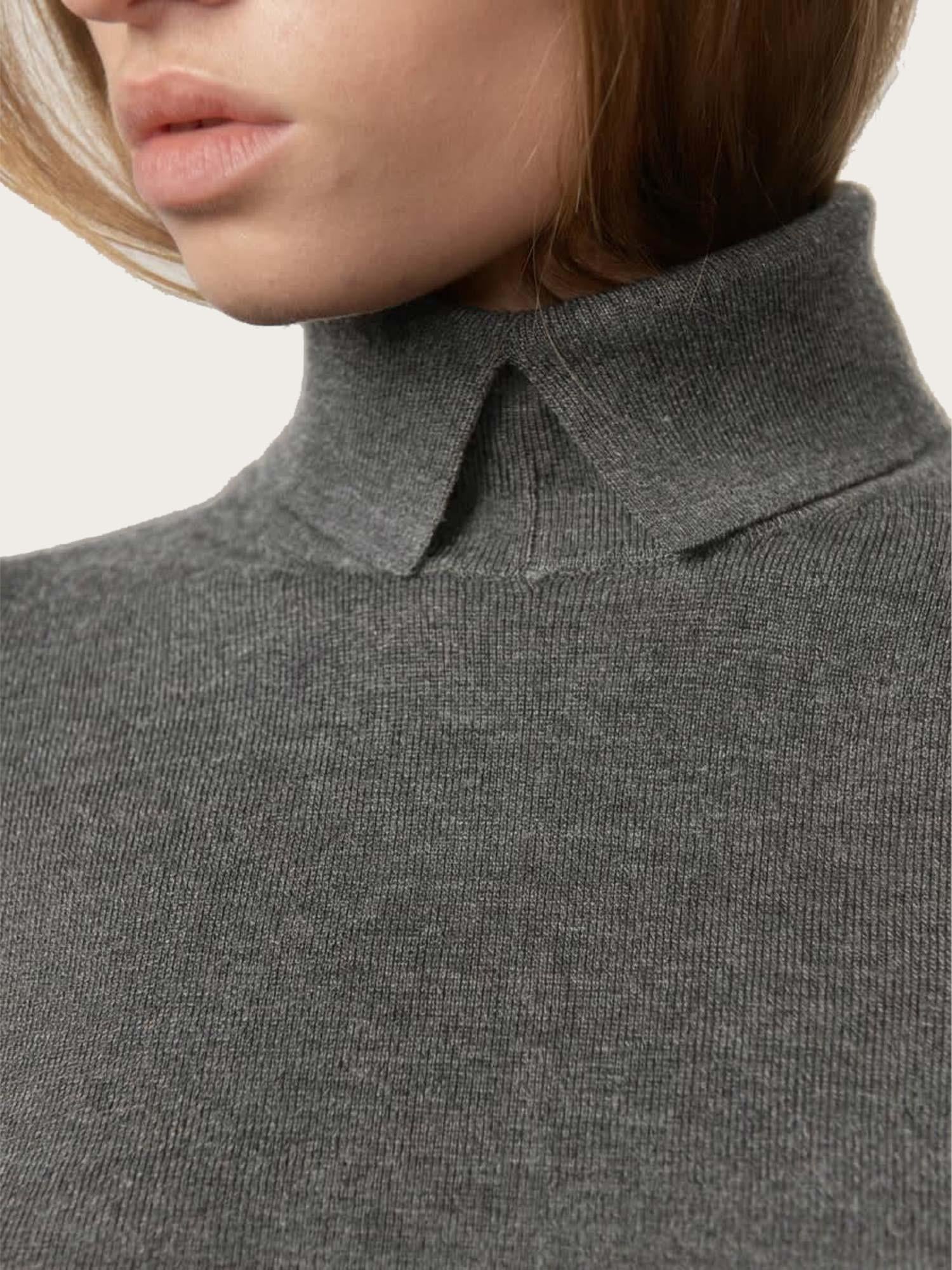 Perry Knit Blouse - Dark Grey