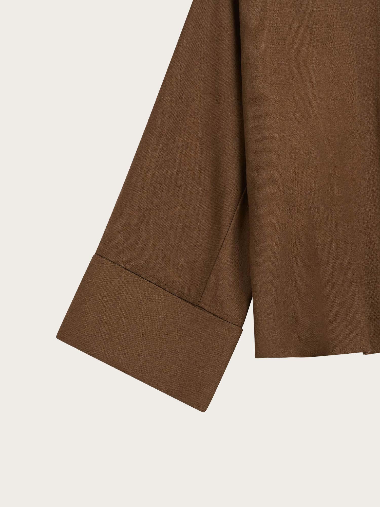 Atari Linen Shirt - Chestnut Brown