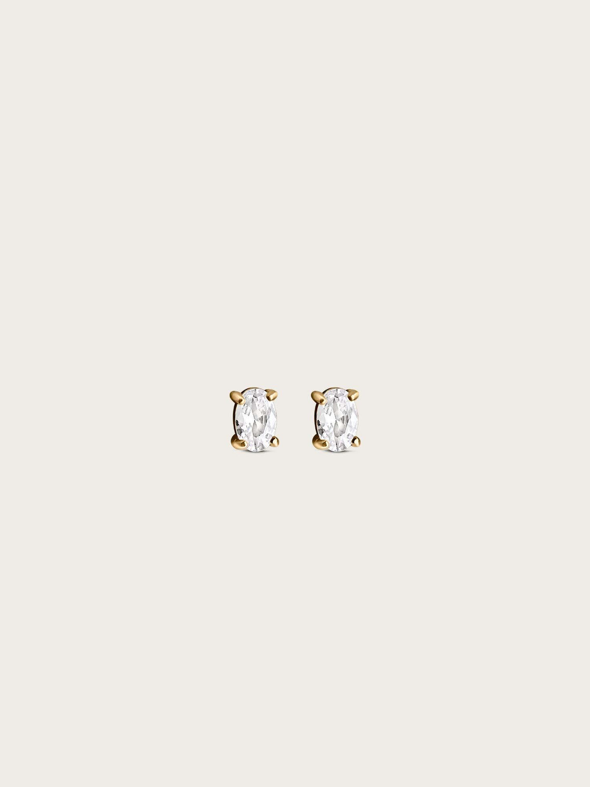 Oval Cut Stud - Gold