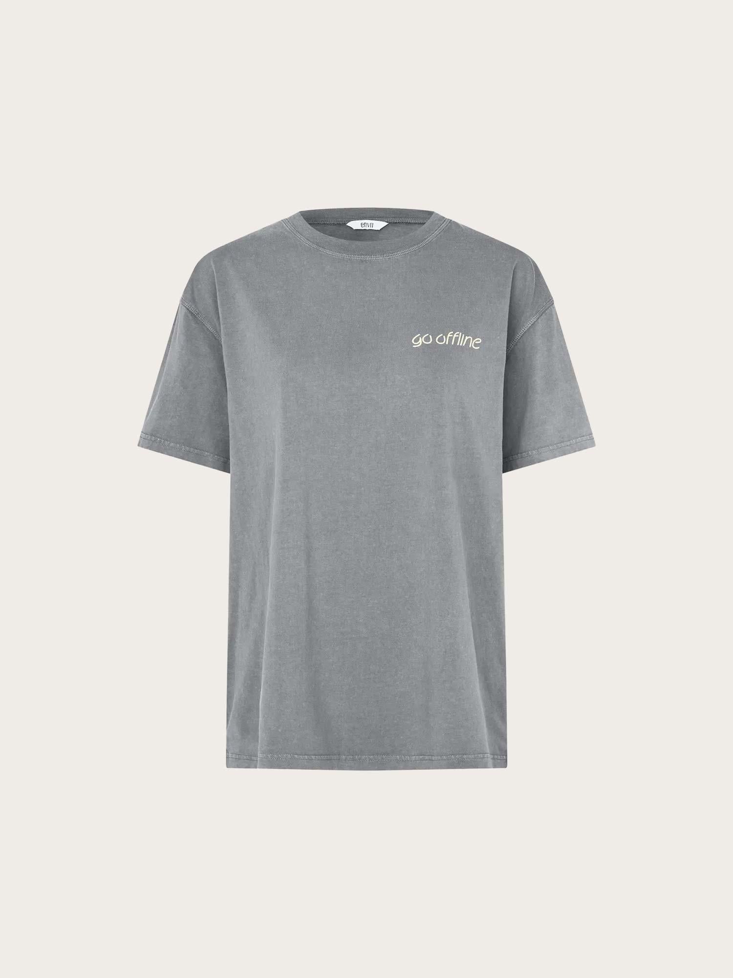 Enkulla SS Tee Print Wash - Washed Dine