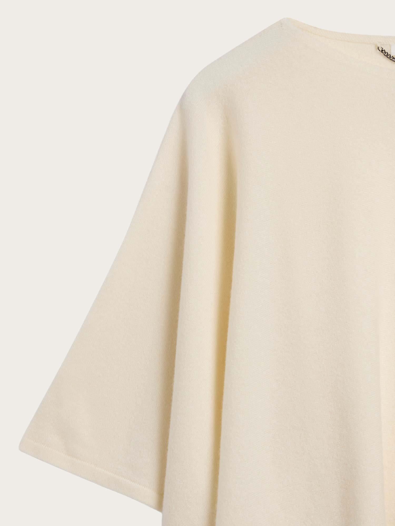 Enzo Merino Poncho - Ivory White