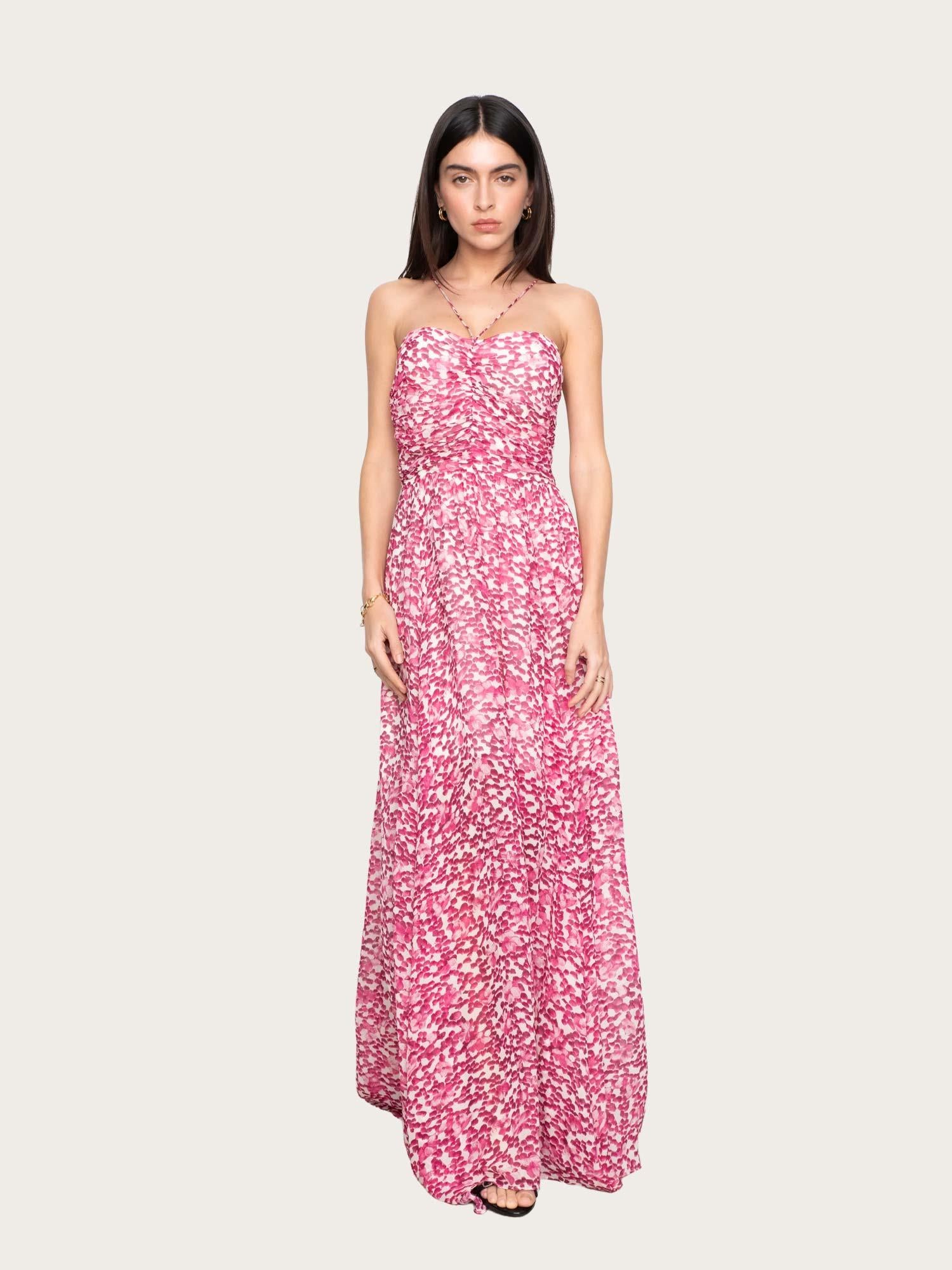 Bree Dress - Berry Viola Print