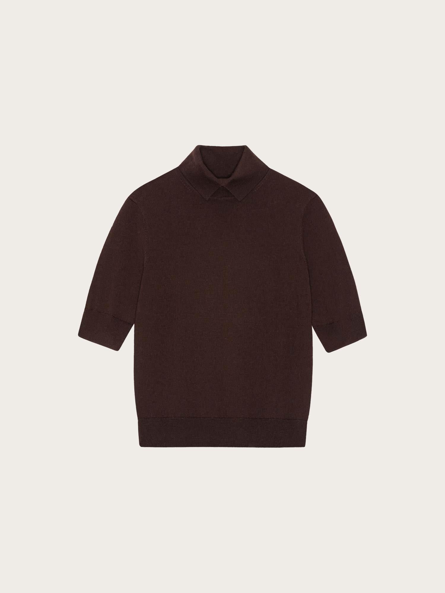 Perry Knit Blouse - Mahogany