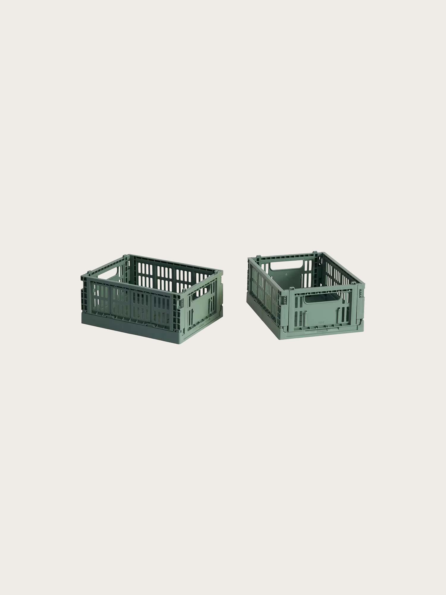 HAY Colour Crate Mini-Set of 2 - Sage Green