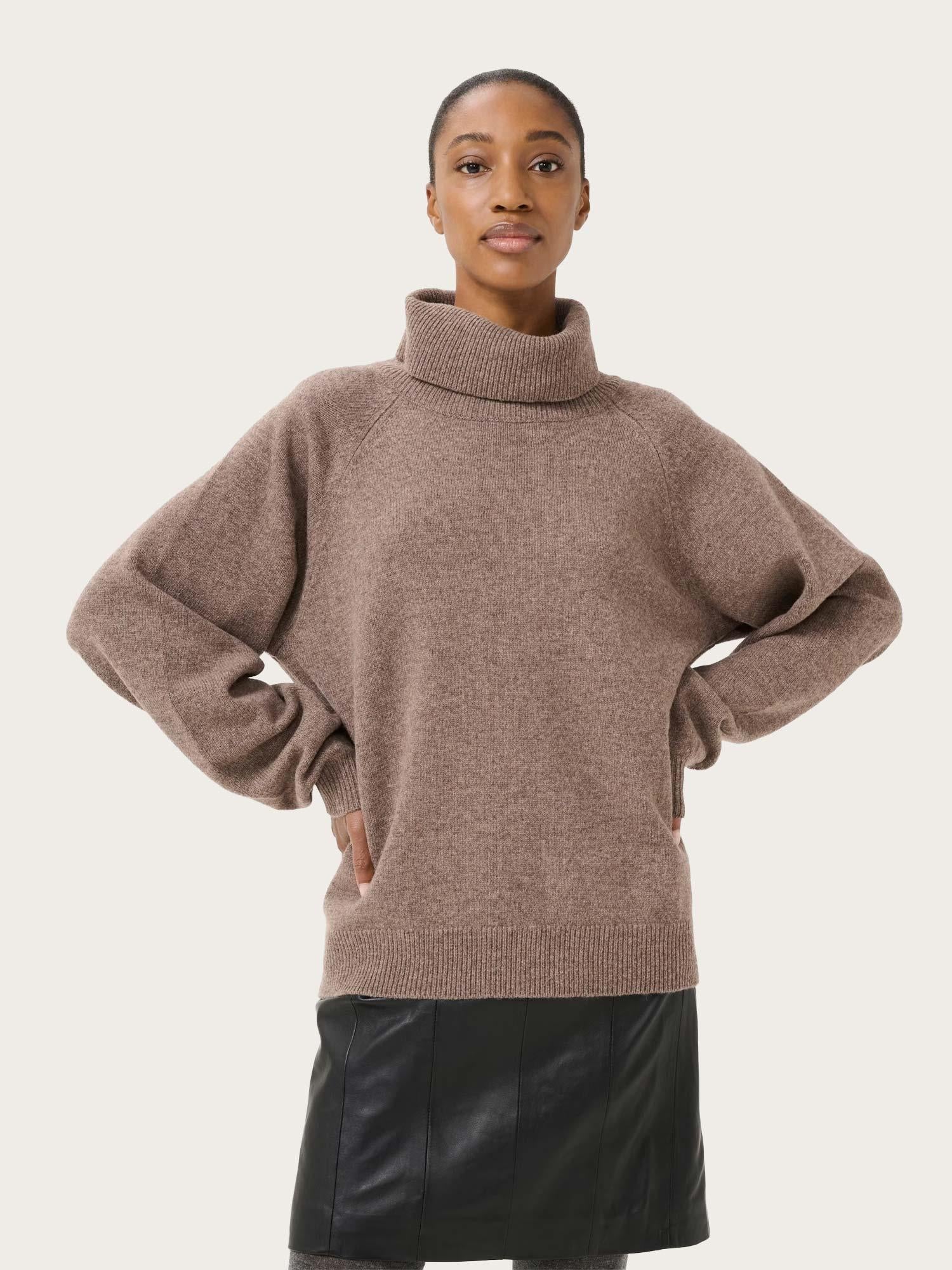 Manzi Wool Rollneck - Chestnut Melange