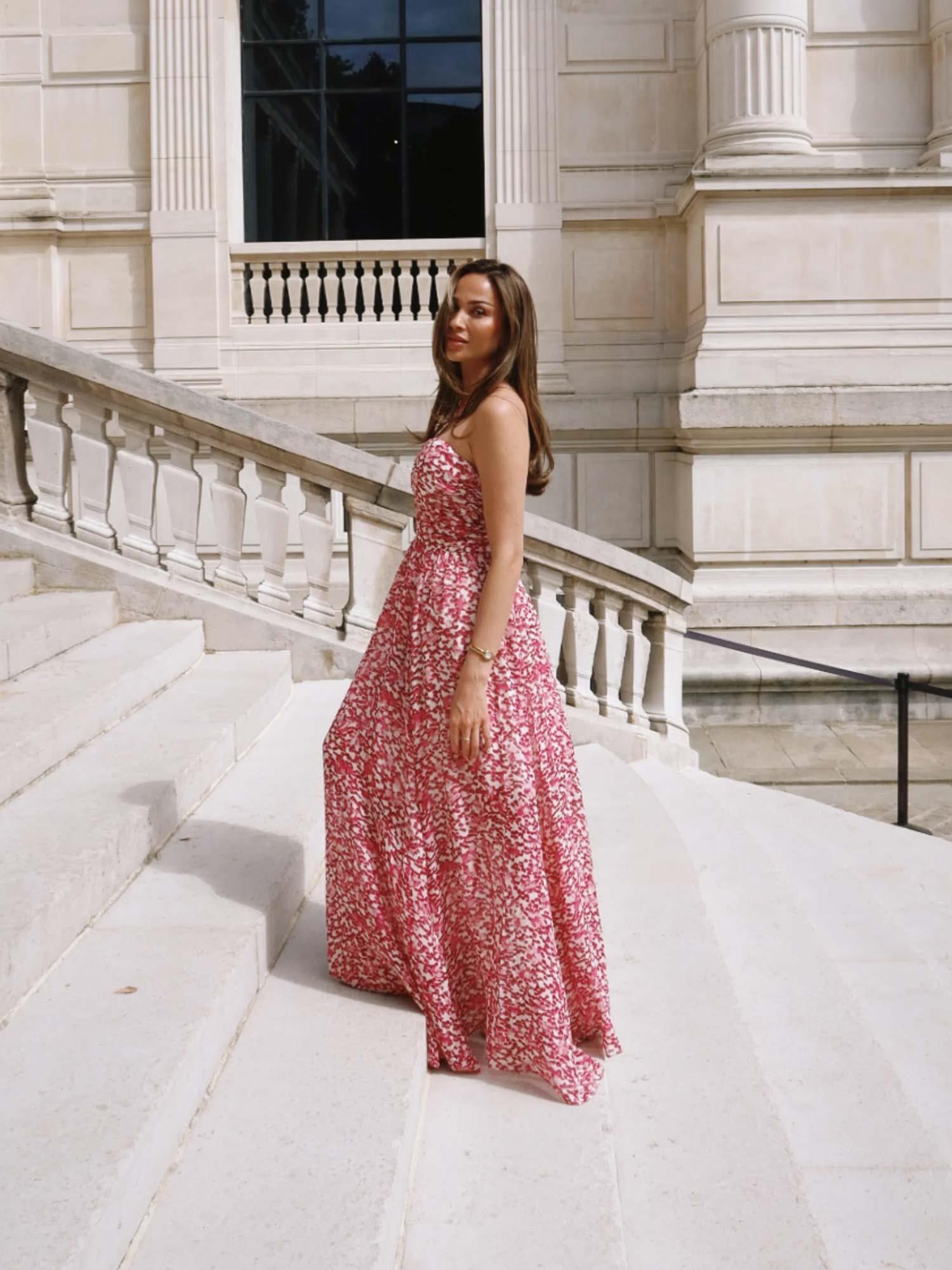 Bree Dress - Berry Viola Print