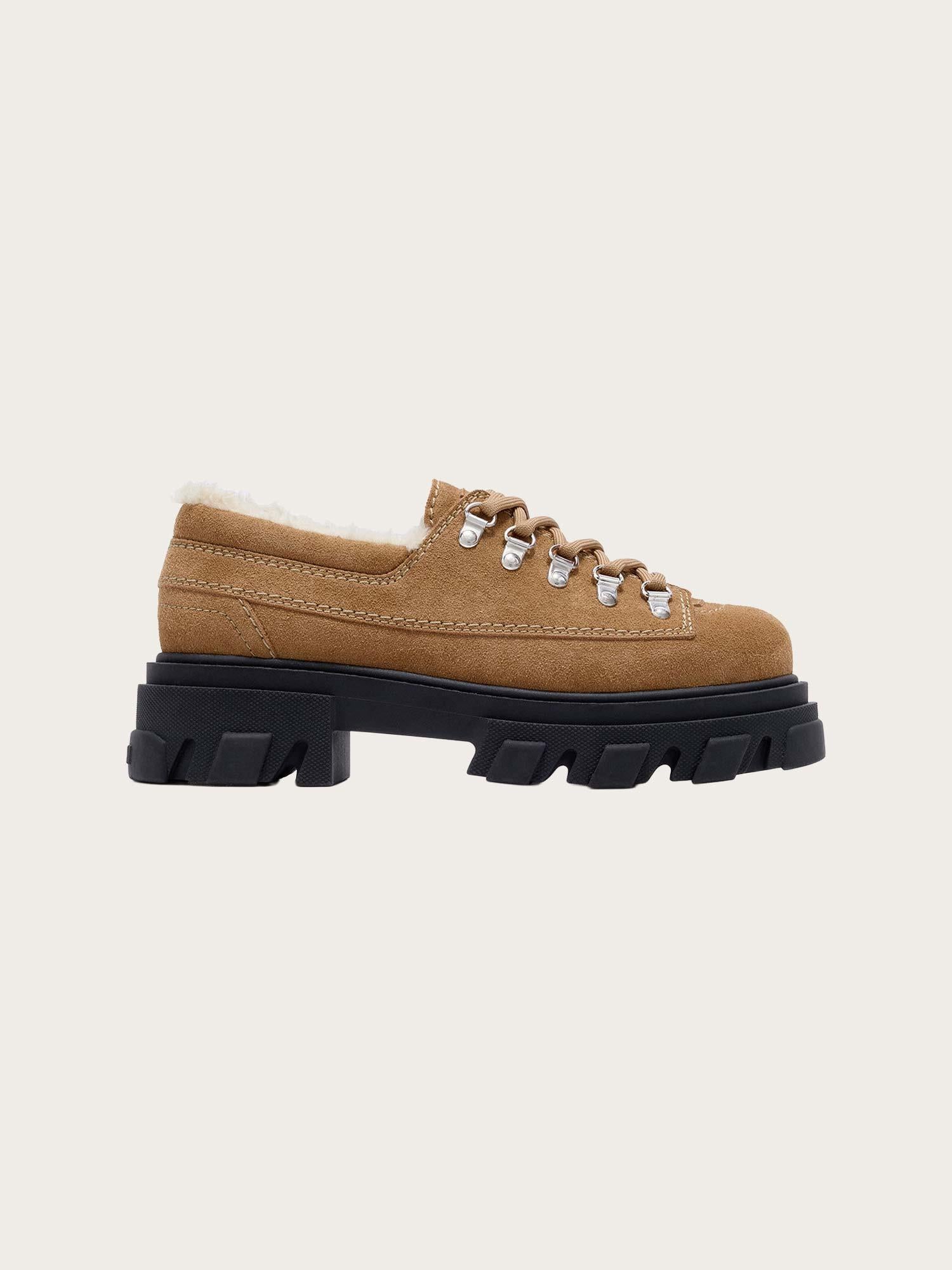 Cleated Derbies Suede - Cognac
