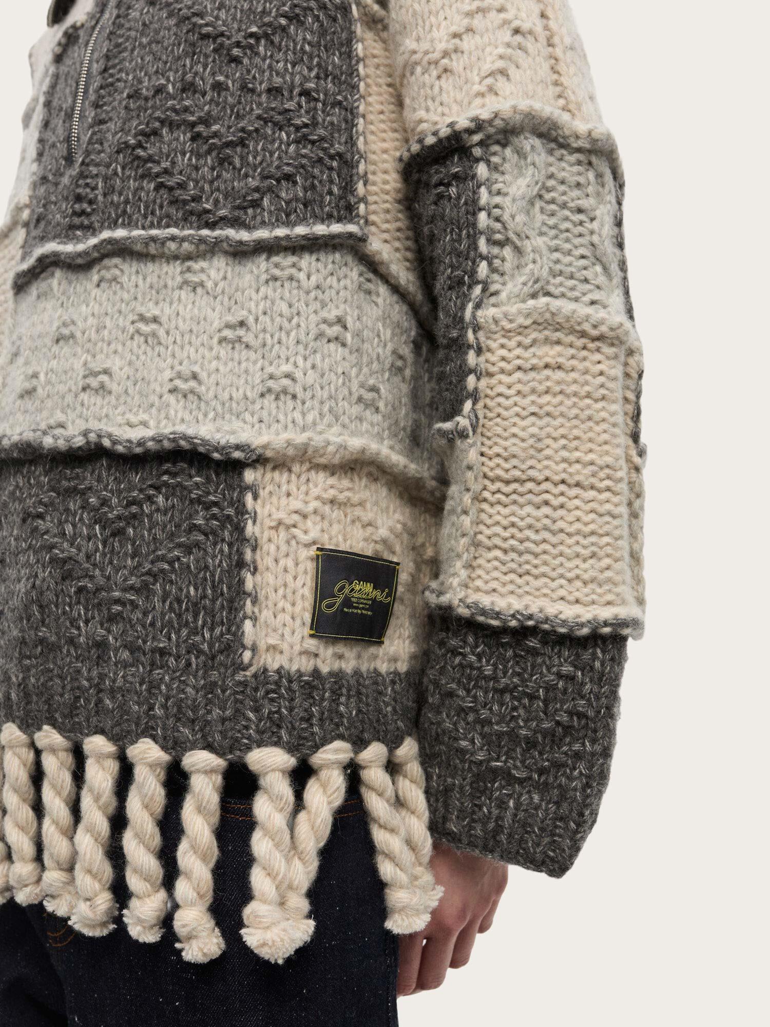 K2508 Wool Cotton Bubble Sweater - Multicolor