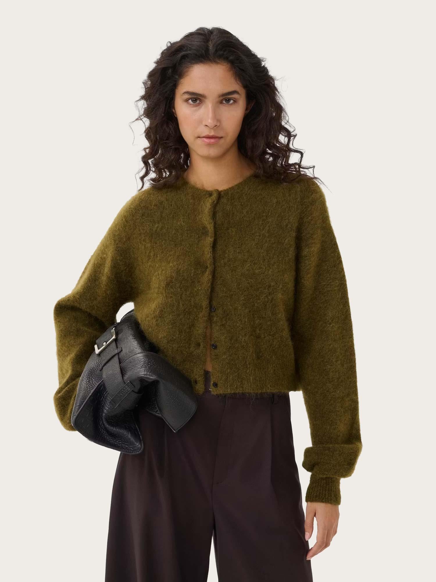 Debbie Short Cardigan - Plantation Melange
