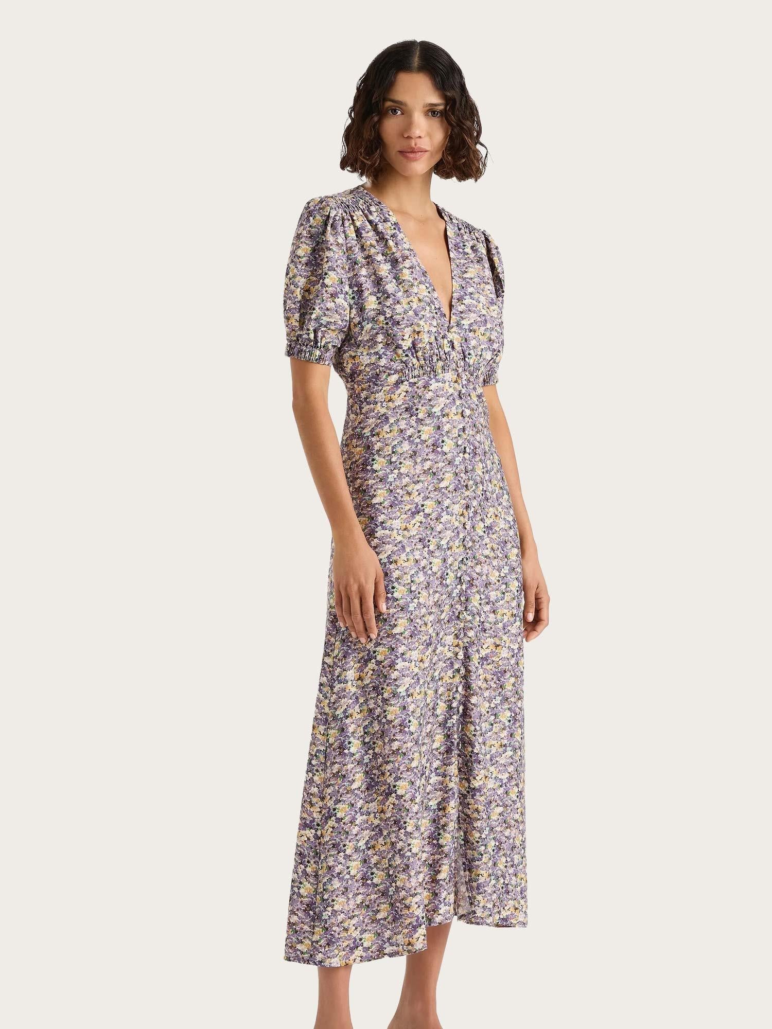 Bellavista Midi Dress - Valerie Floral Purple