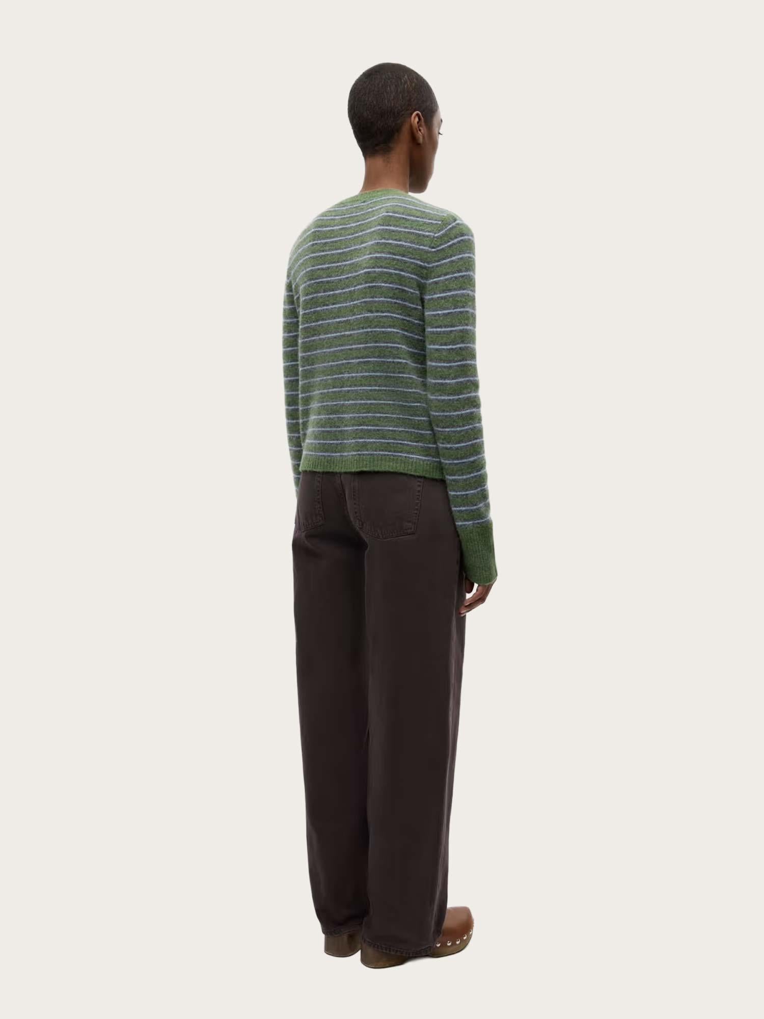 Enada ls Cardigan st - Chive Stripe