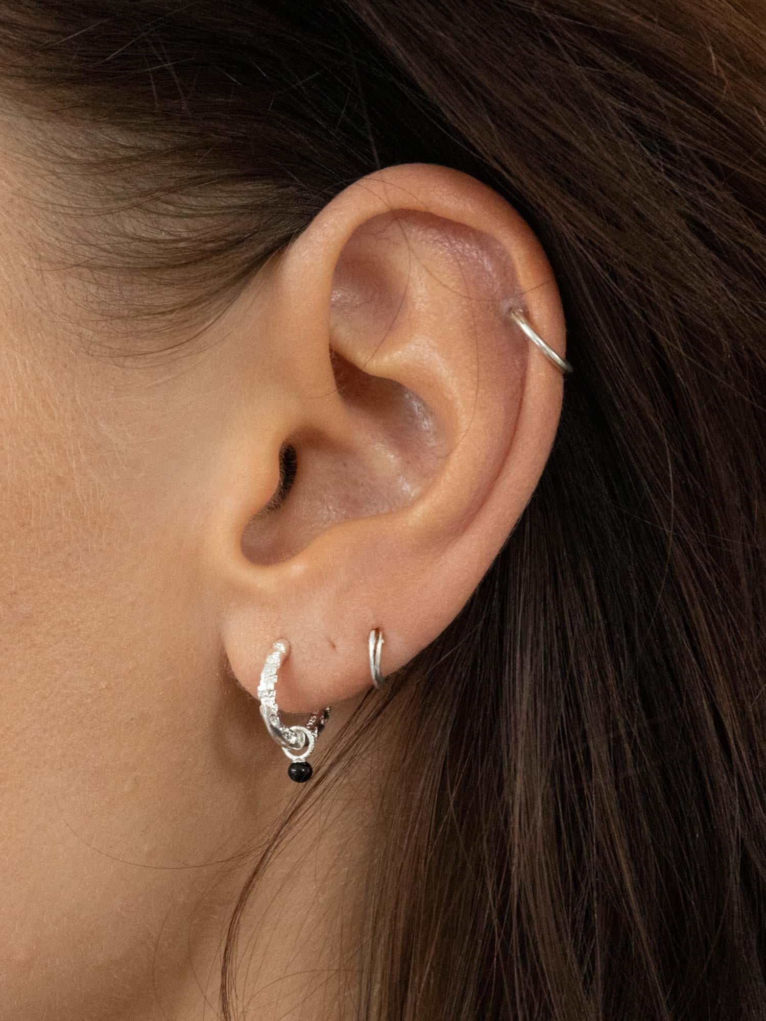 Hoops Belle Silver - Black