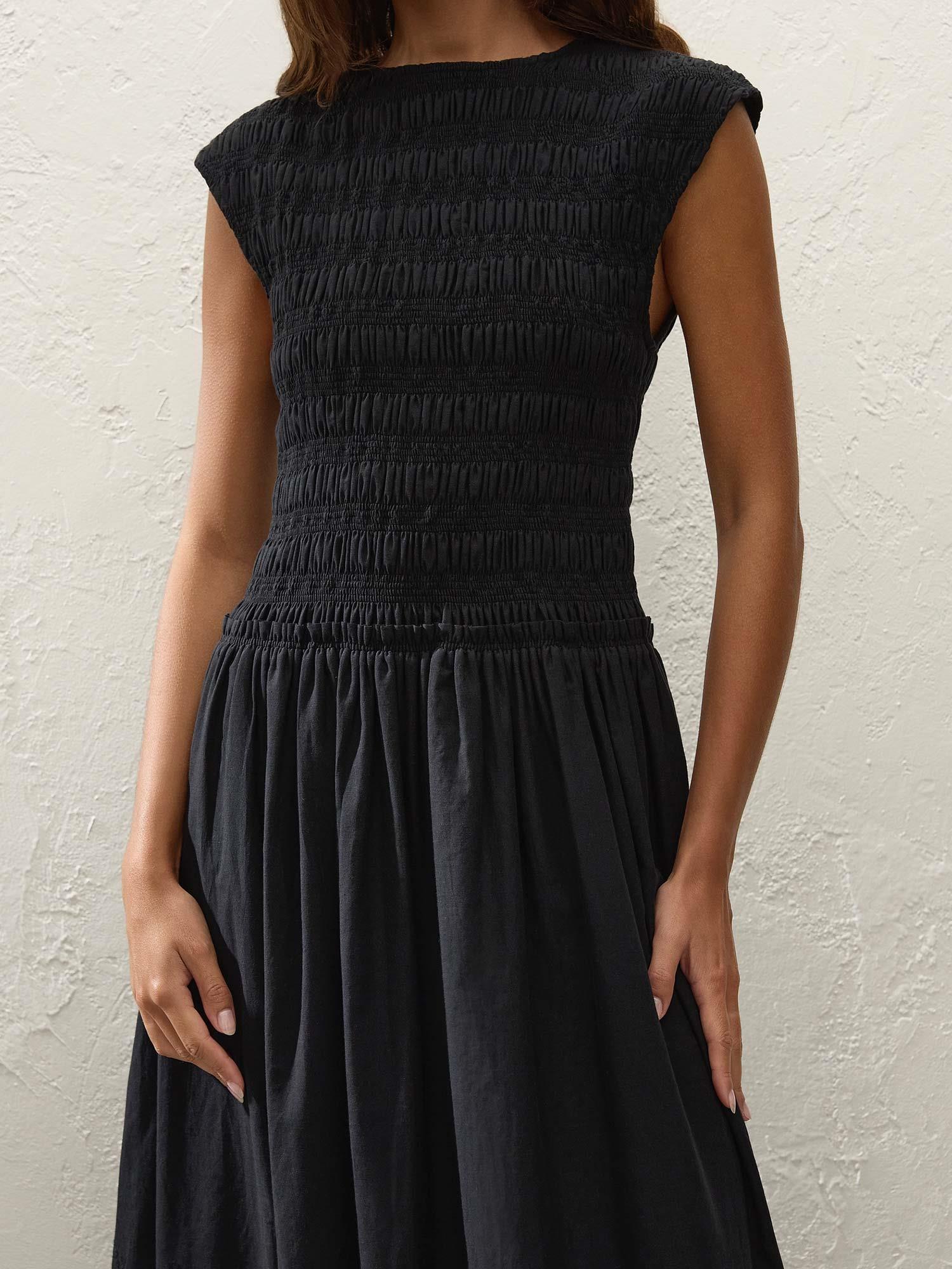 Flavia Maxi Dress - Julyeta Broderie Black