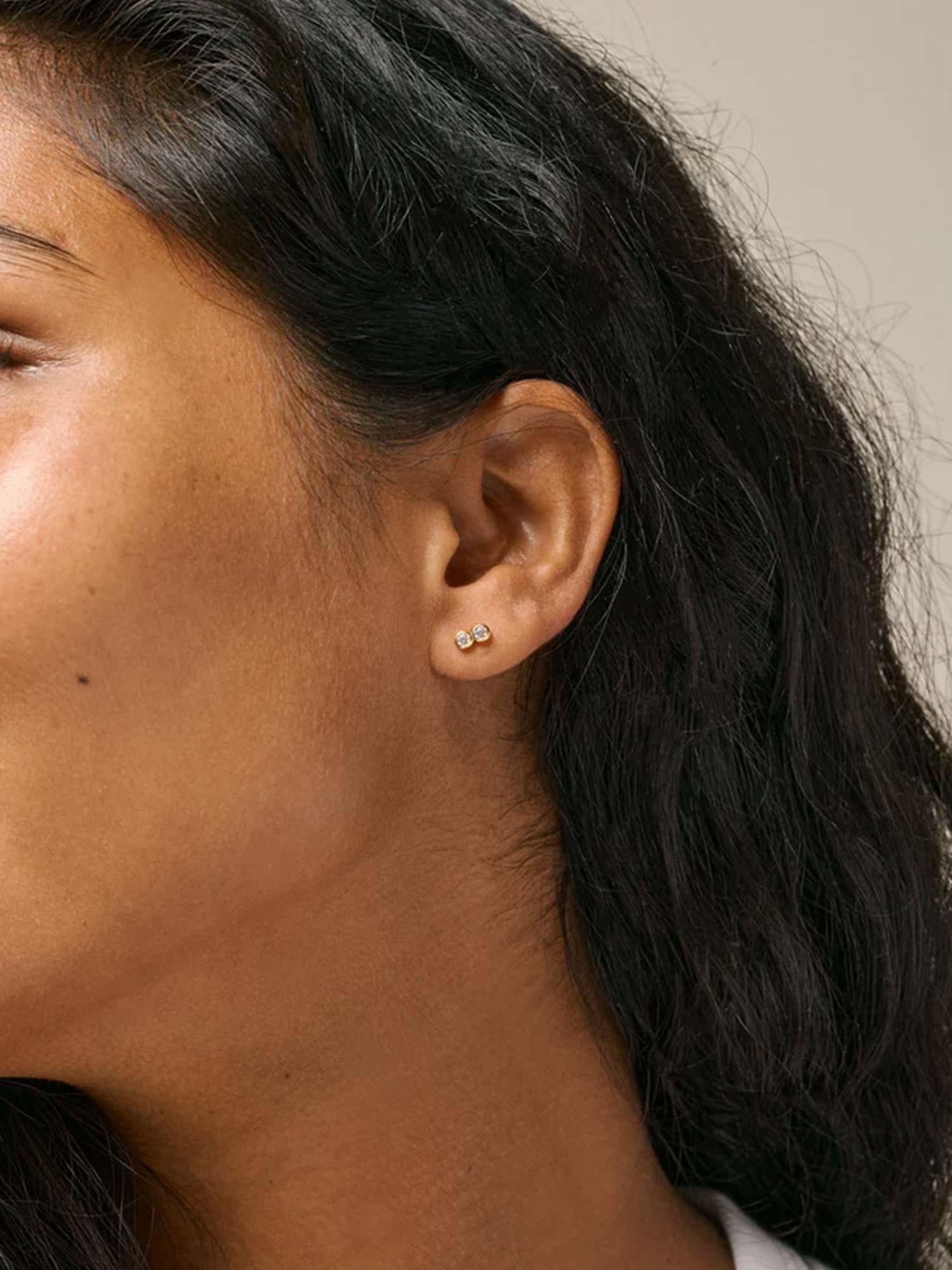 Studs Twin CZ - Clear cz