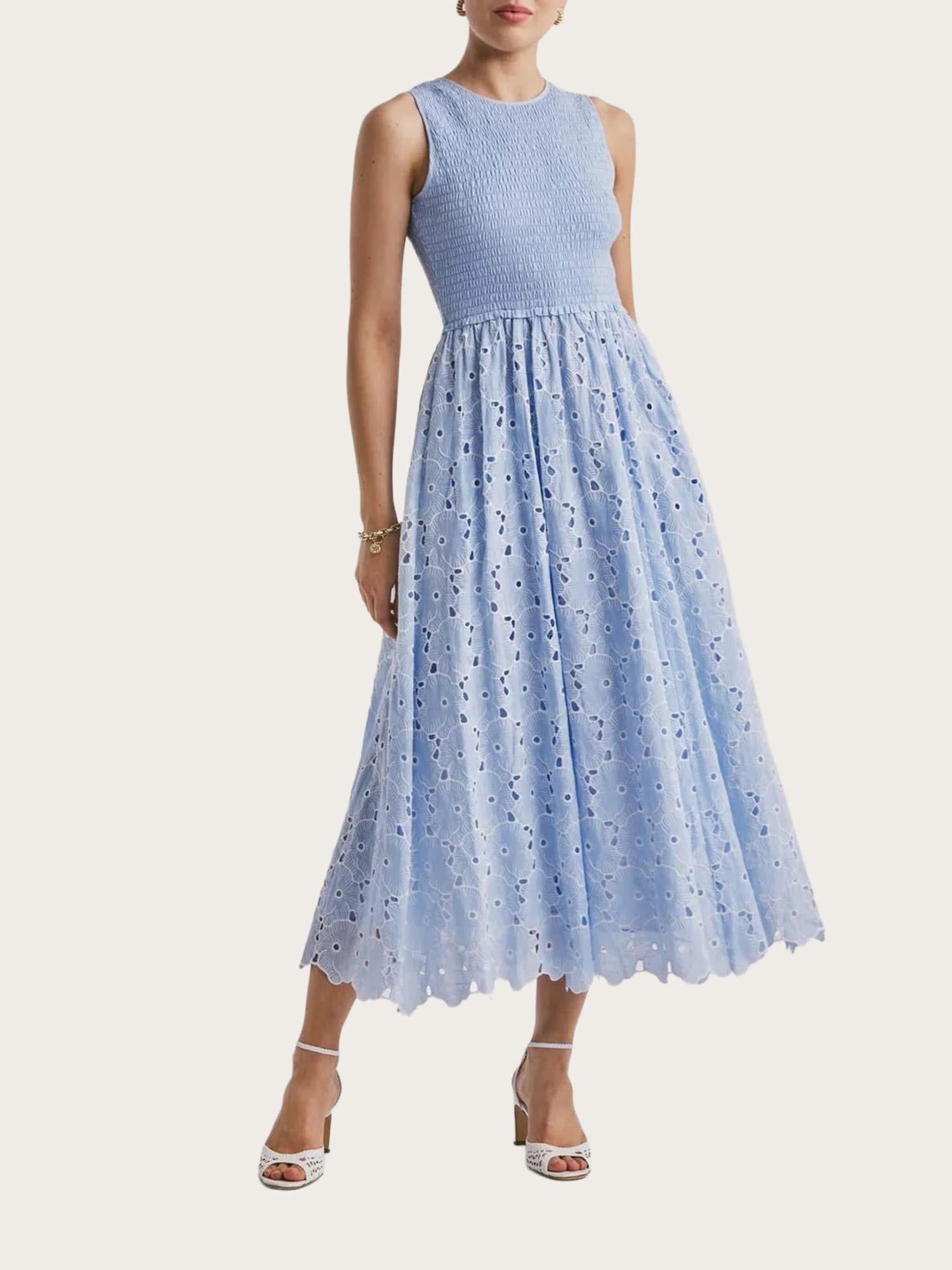 Broderie Anglaise Smocking Dress -