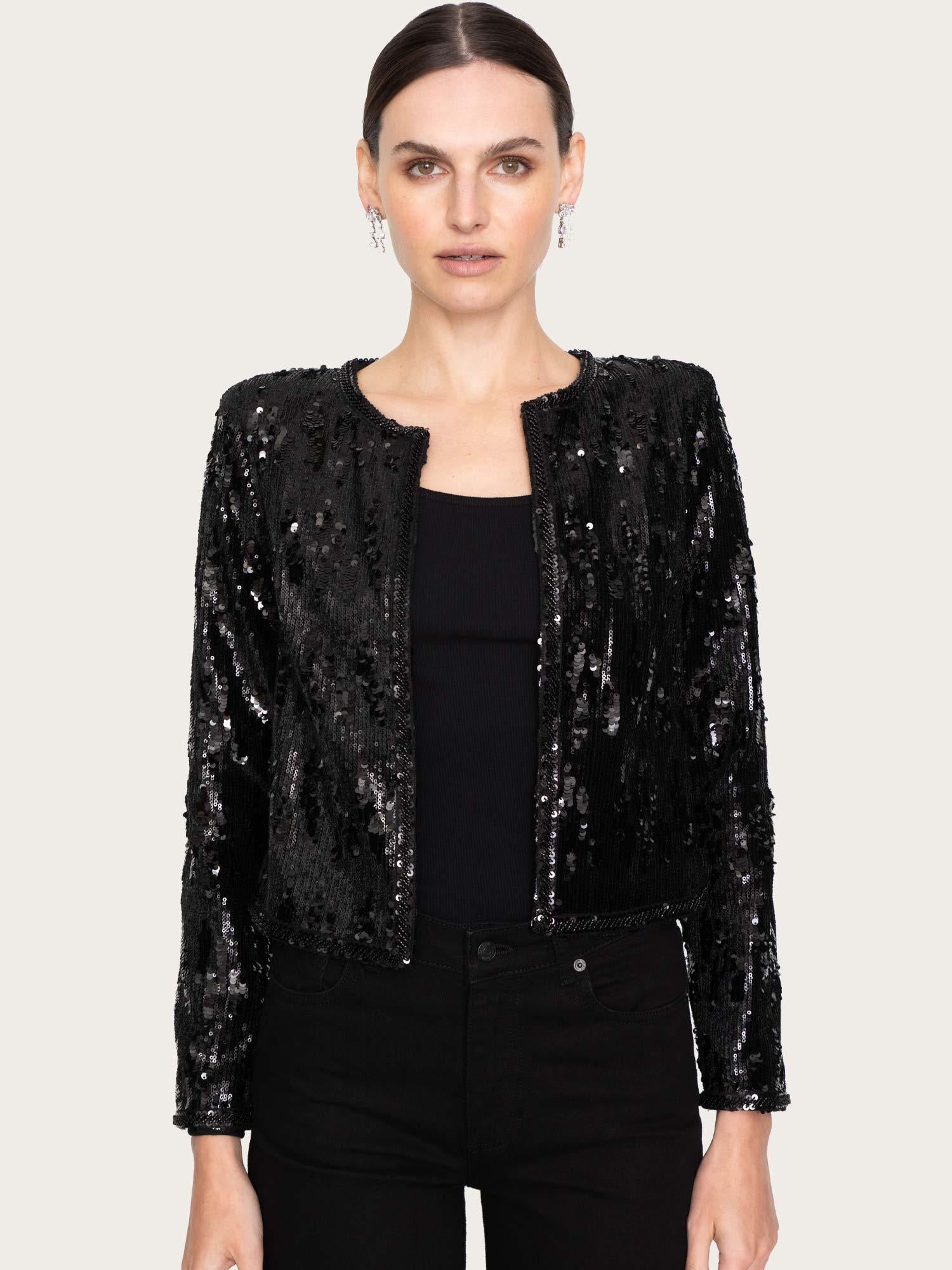 Vela Sequin Jacket - Black