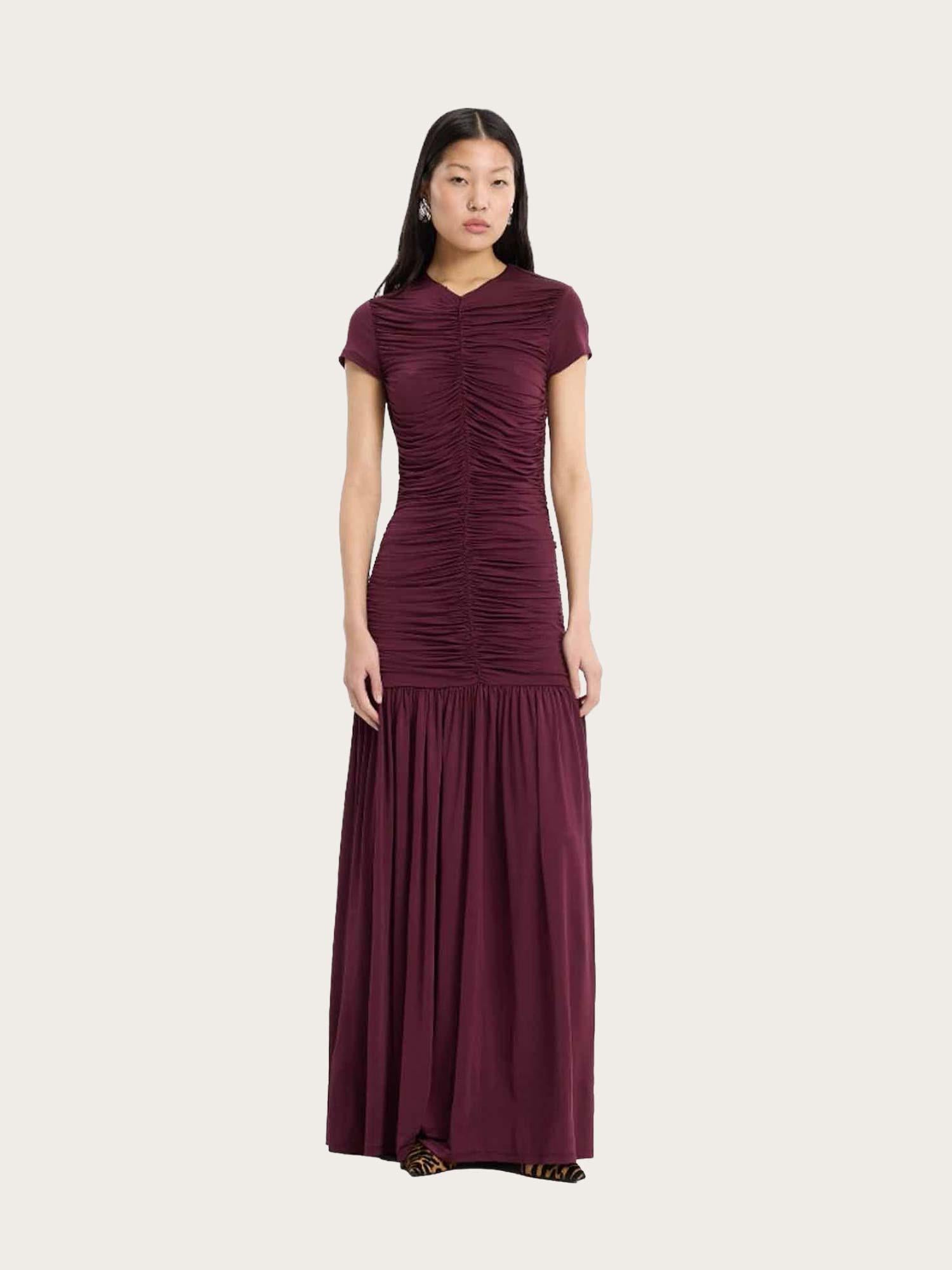 Gathered Maxi Dress - Winetasting