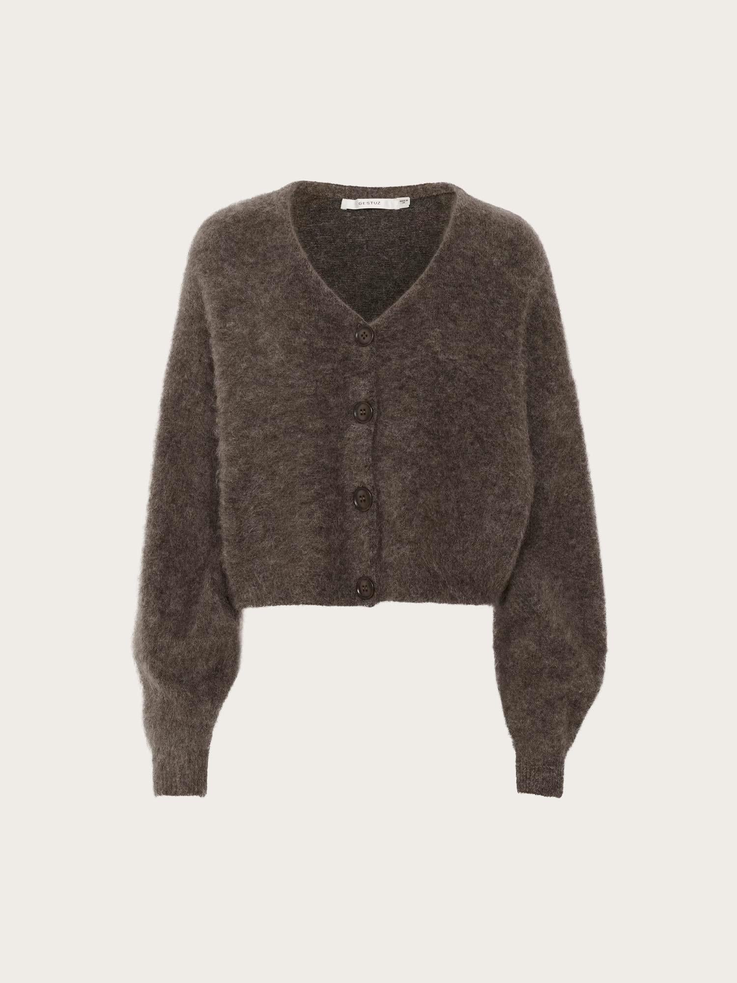 Alpha Short Cardigan - Chestnut Melange
