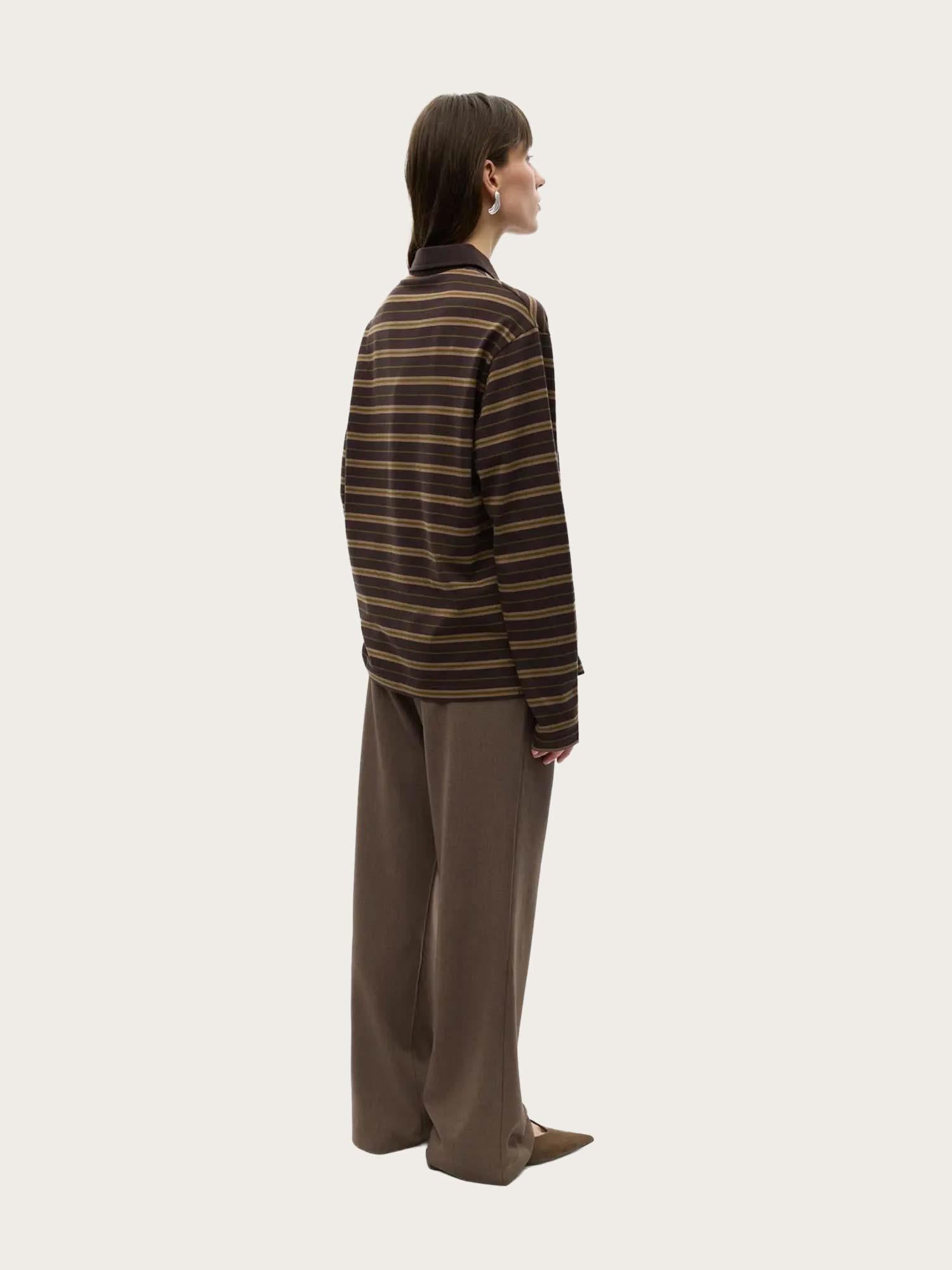Enkulla LS Polo ST - Olive Torte Stripe