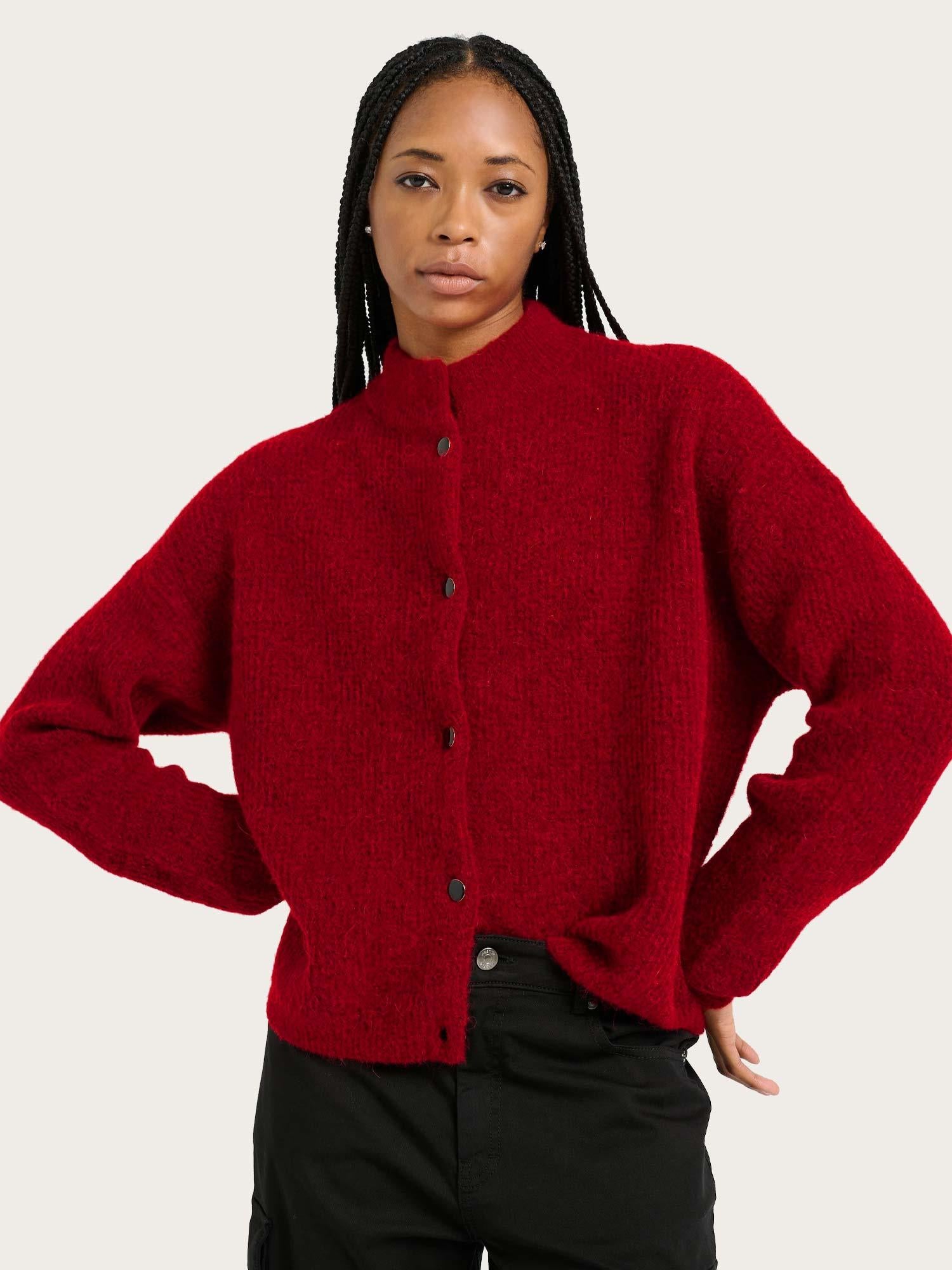 Alpha Short Cardigan - Haute Red Melange