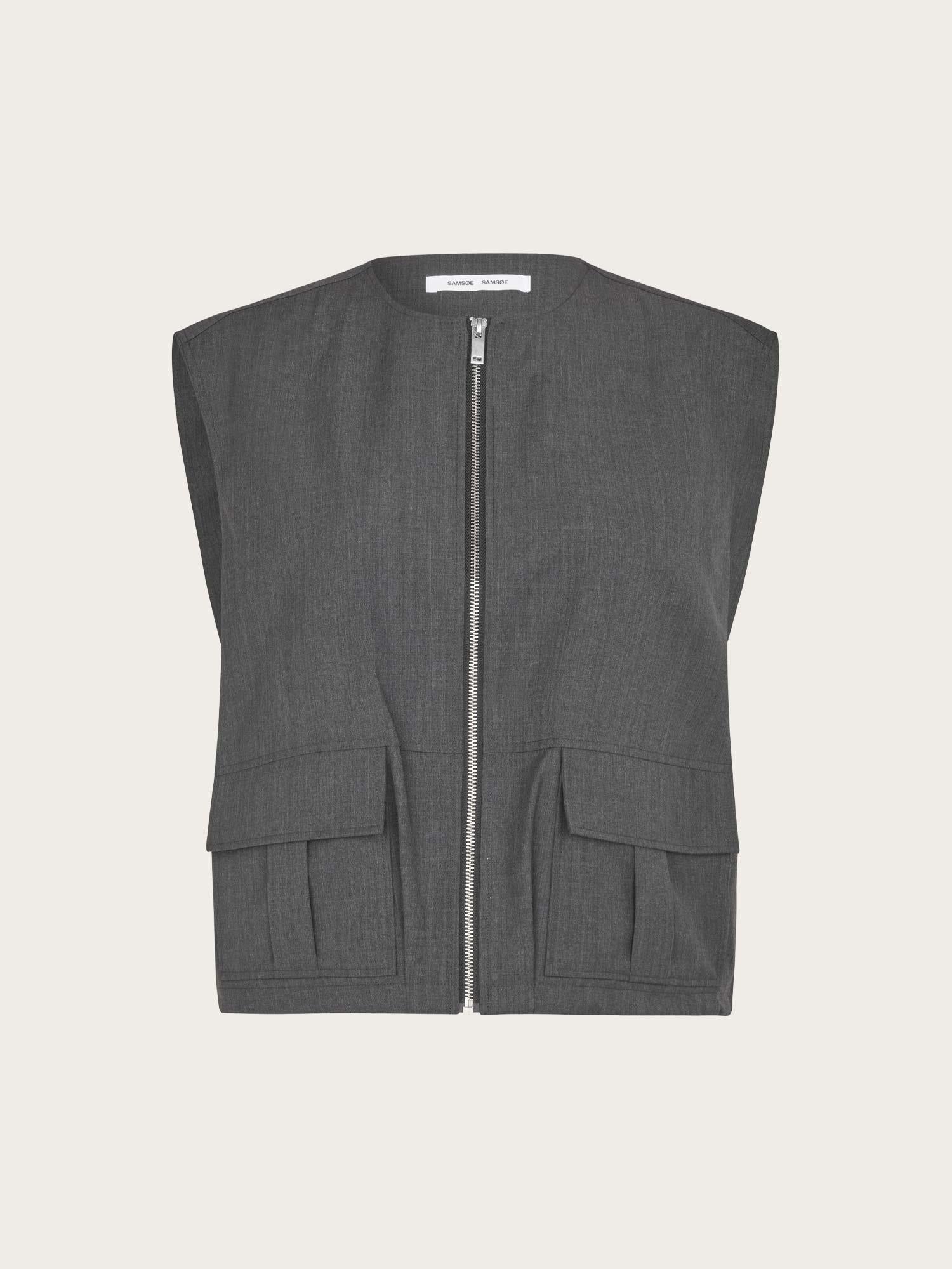 Sakelly Vest - Dark grey melange
