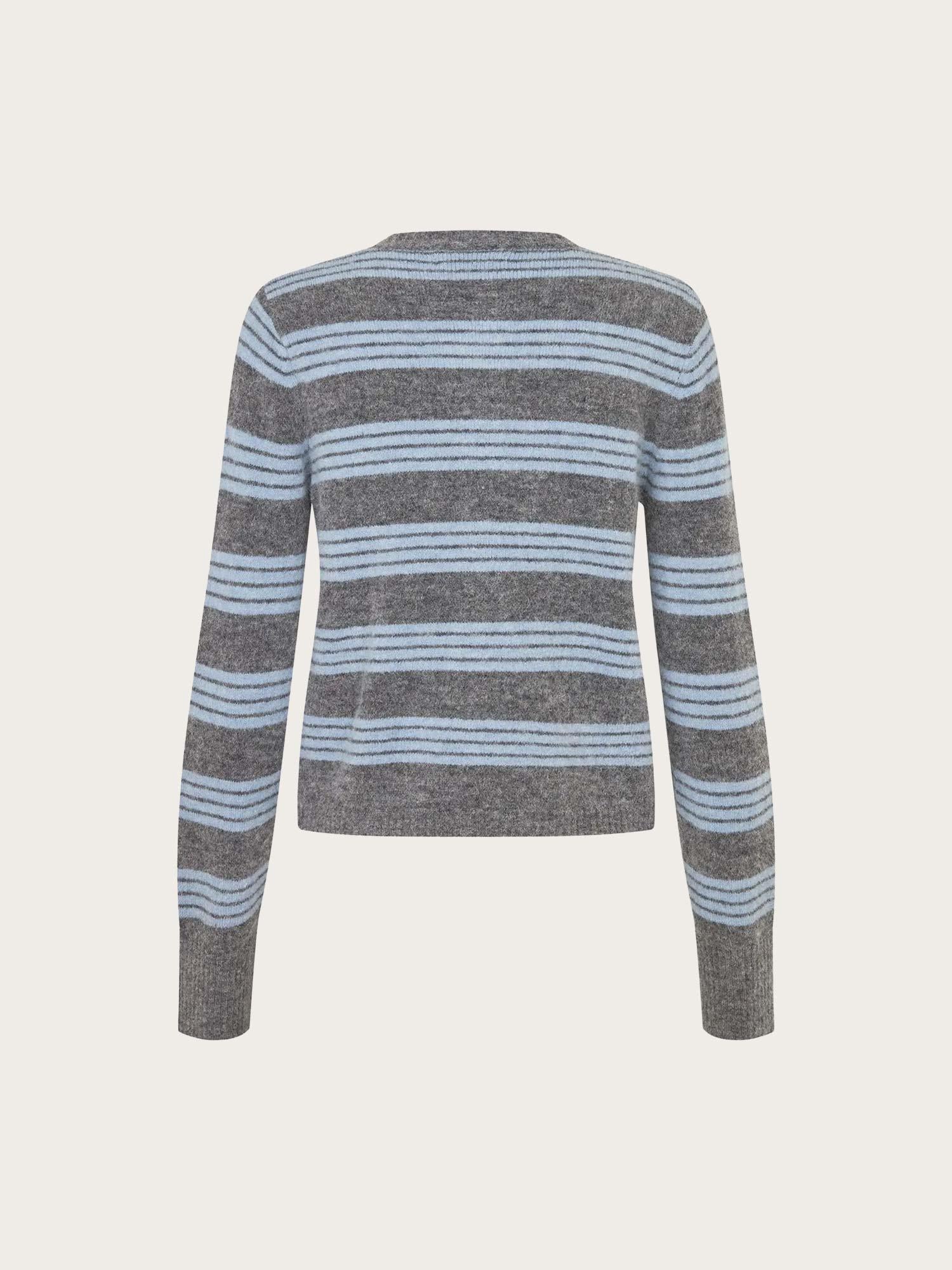 Enada ls Cardigan st - Denim Stripe
