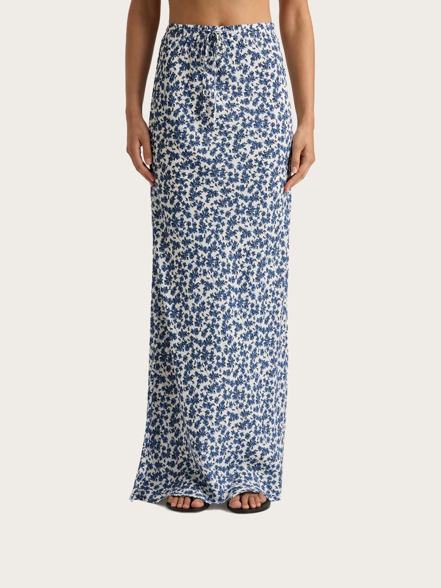 Menton Maxi Skirt - Leilani Print/Mid Blue