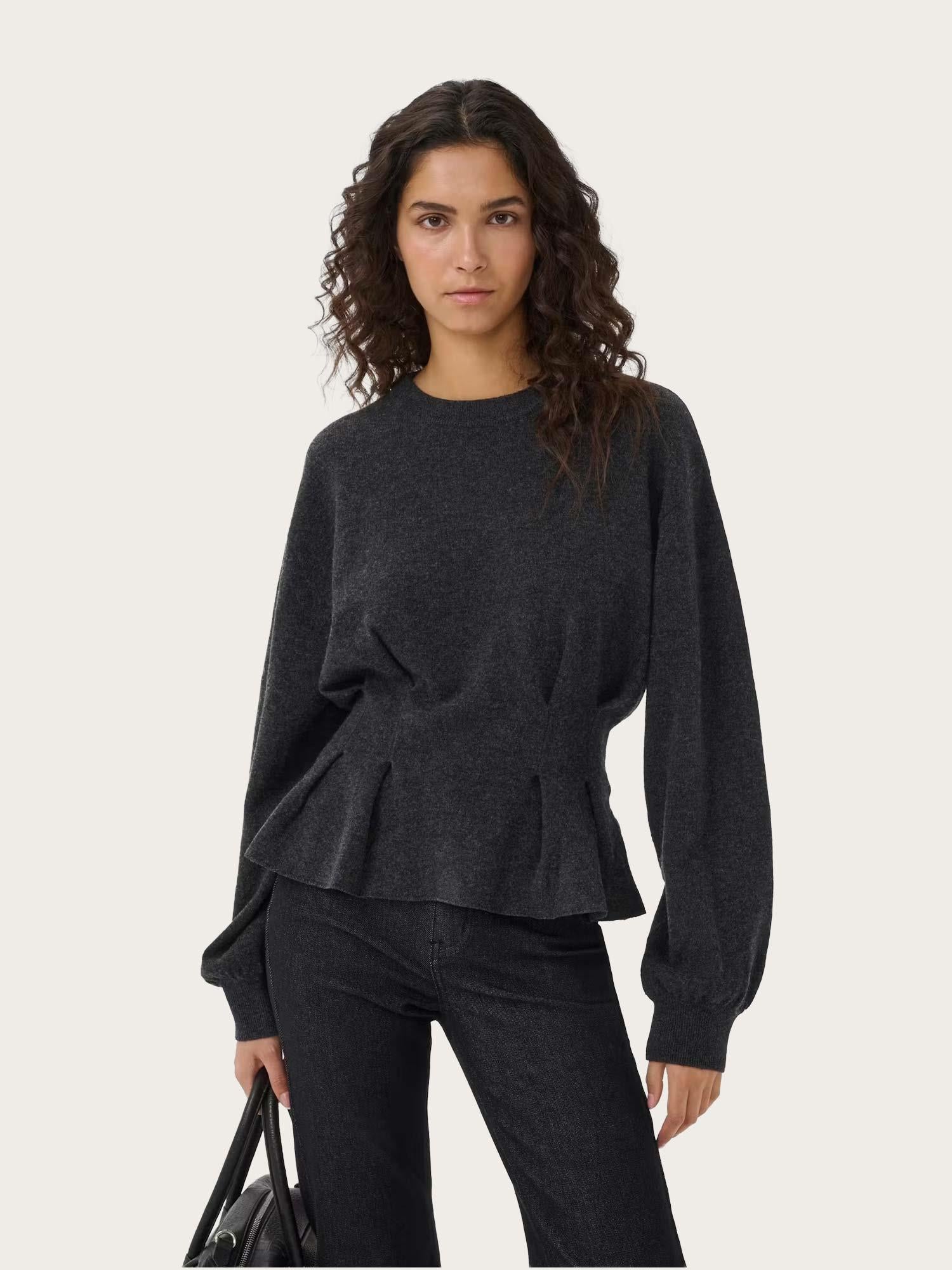 Manzi Waist Pullover - Deep Graphite Melange
