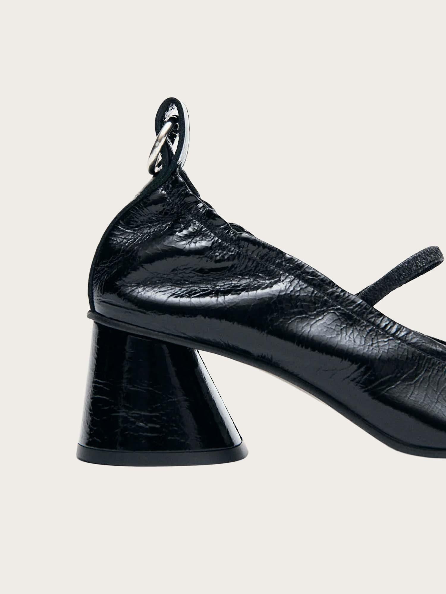 Rhiane Patent Black Leather Pumps