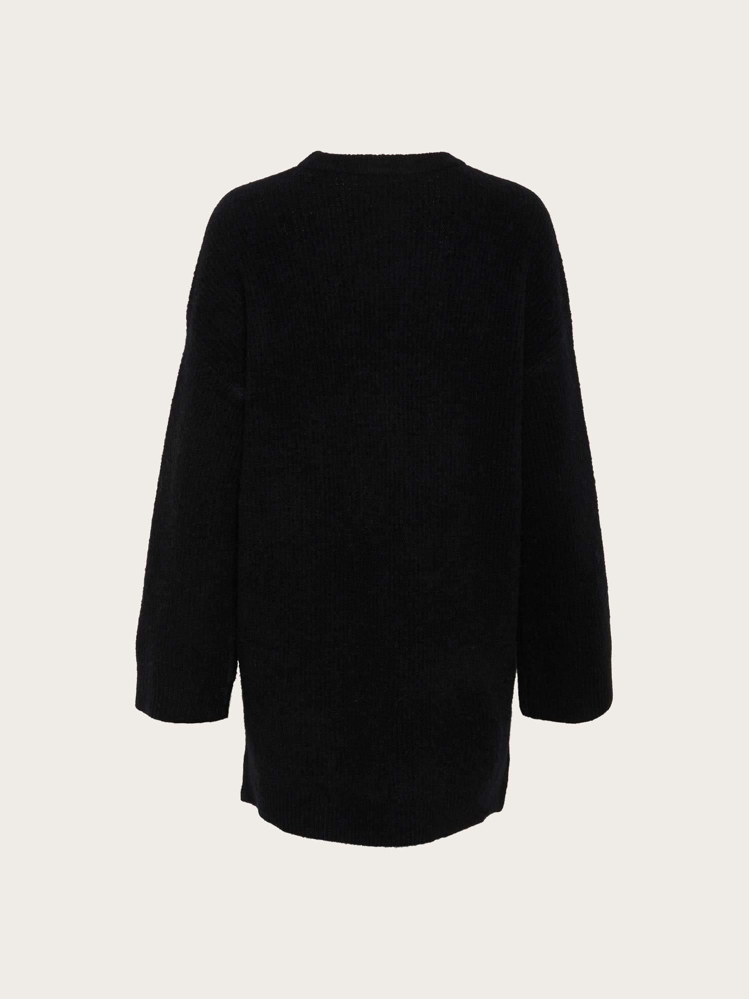 Alpha Long Pullover - Black