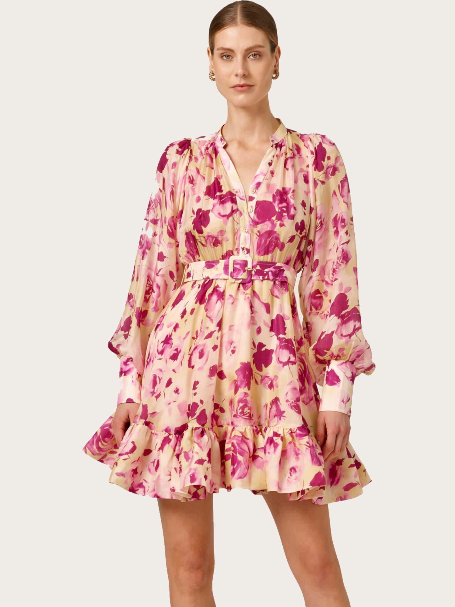 Cupro Mini Dress - Rose Bed