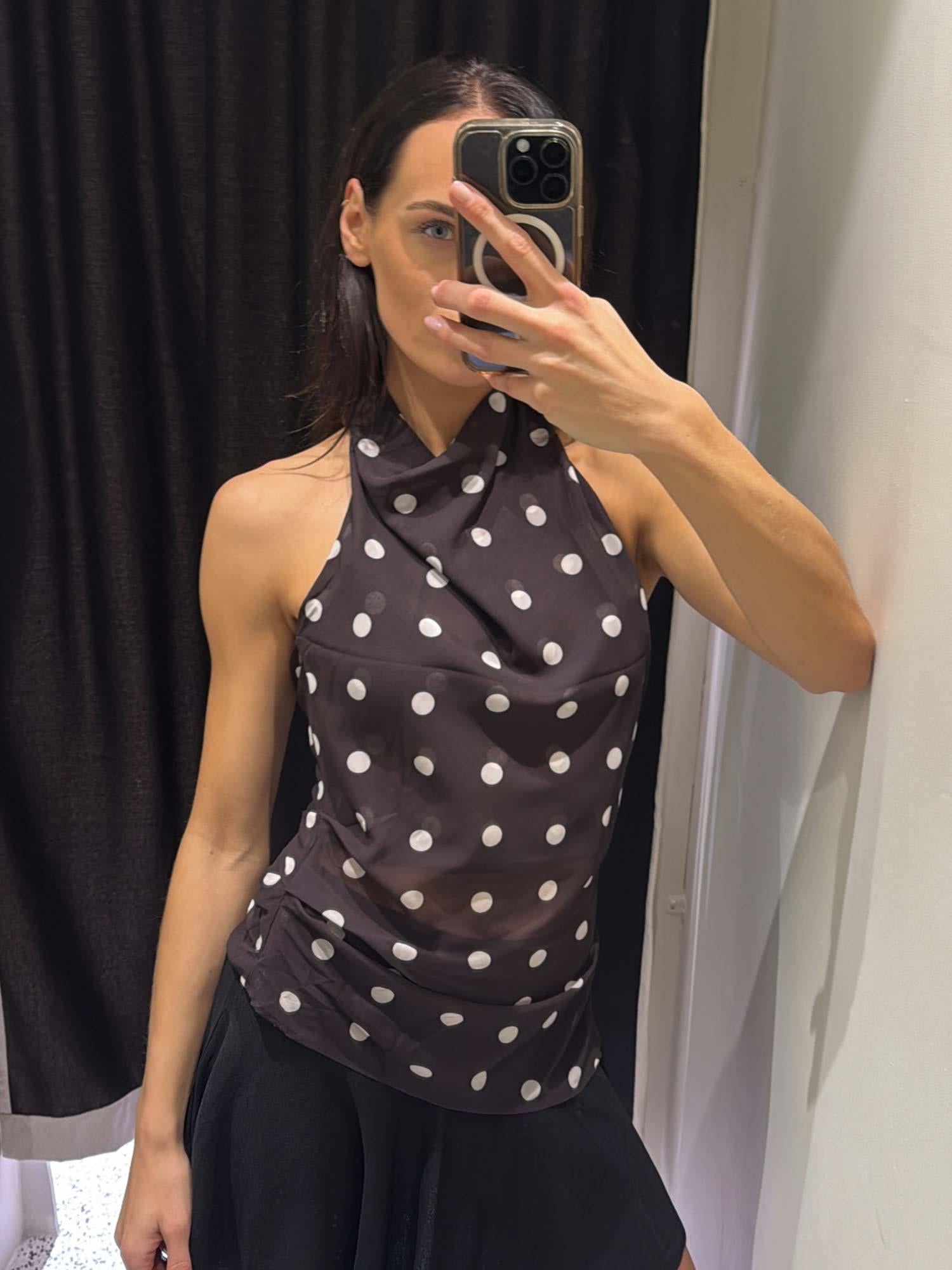Enyarsi h-n Top - Chocolate Polka Dot