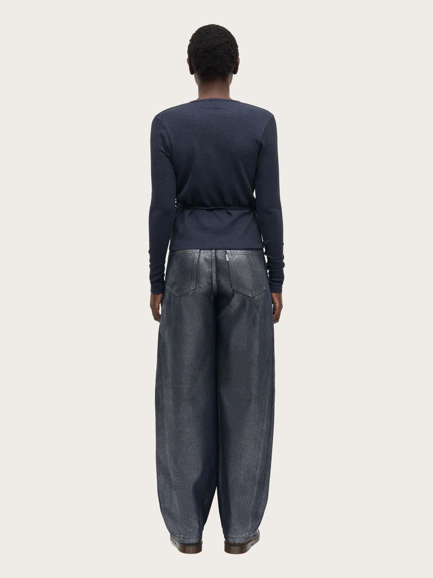 Metallic Denim Christgel Jeans - Vintage Blue/Gun Metal