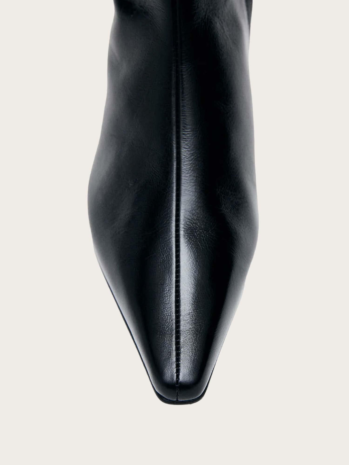 Ambar Rift Black Leather Ankle Boots