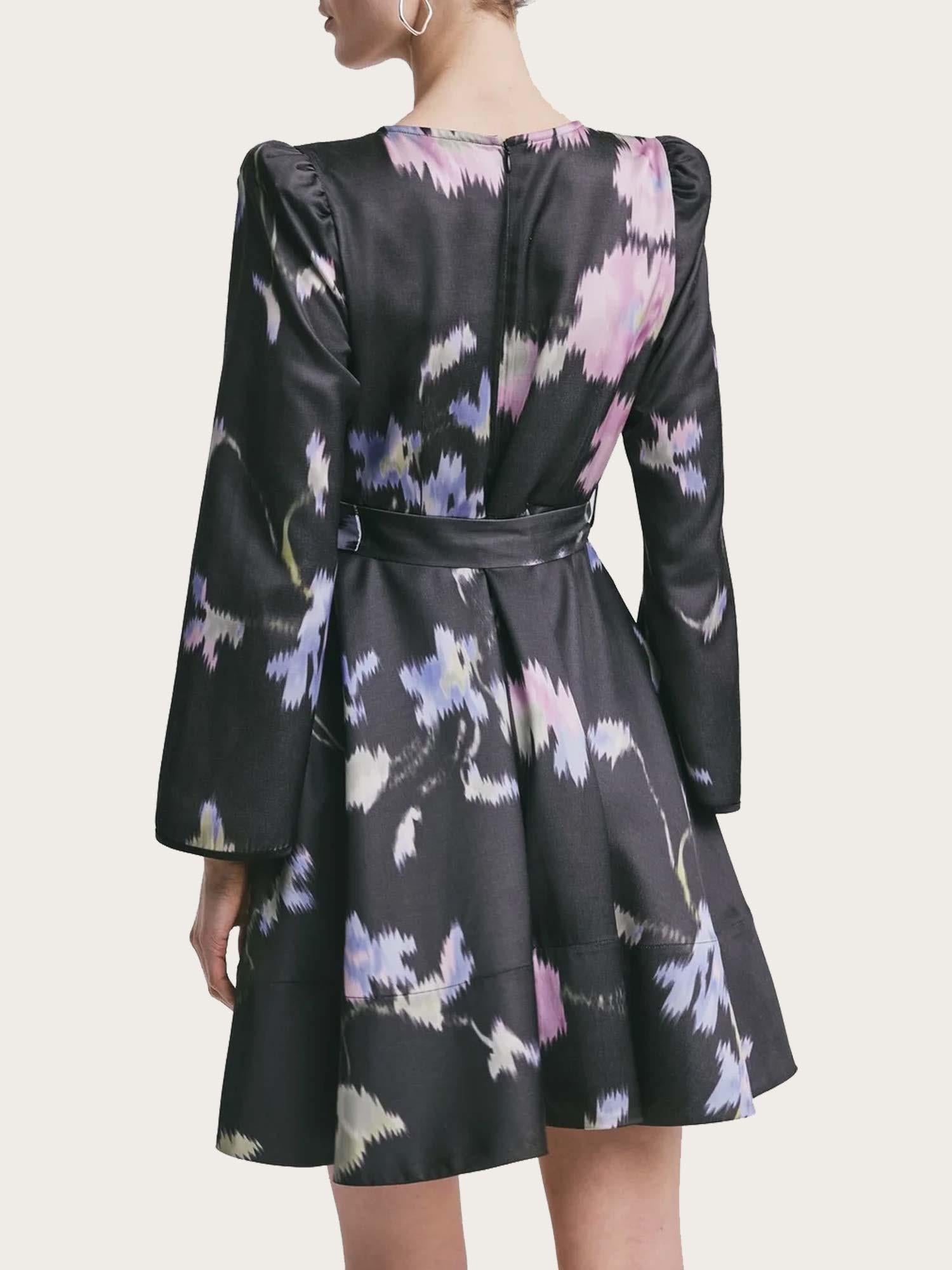 Tailored Satin Mini Dress - Cascade