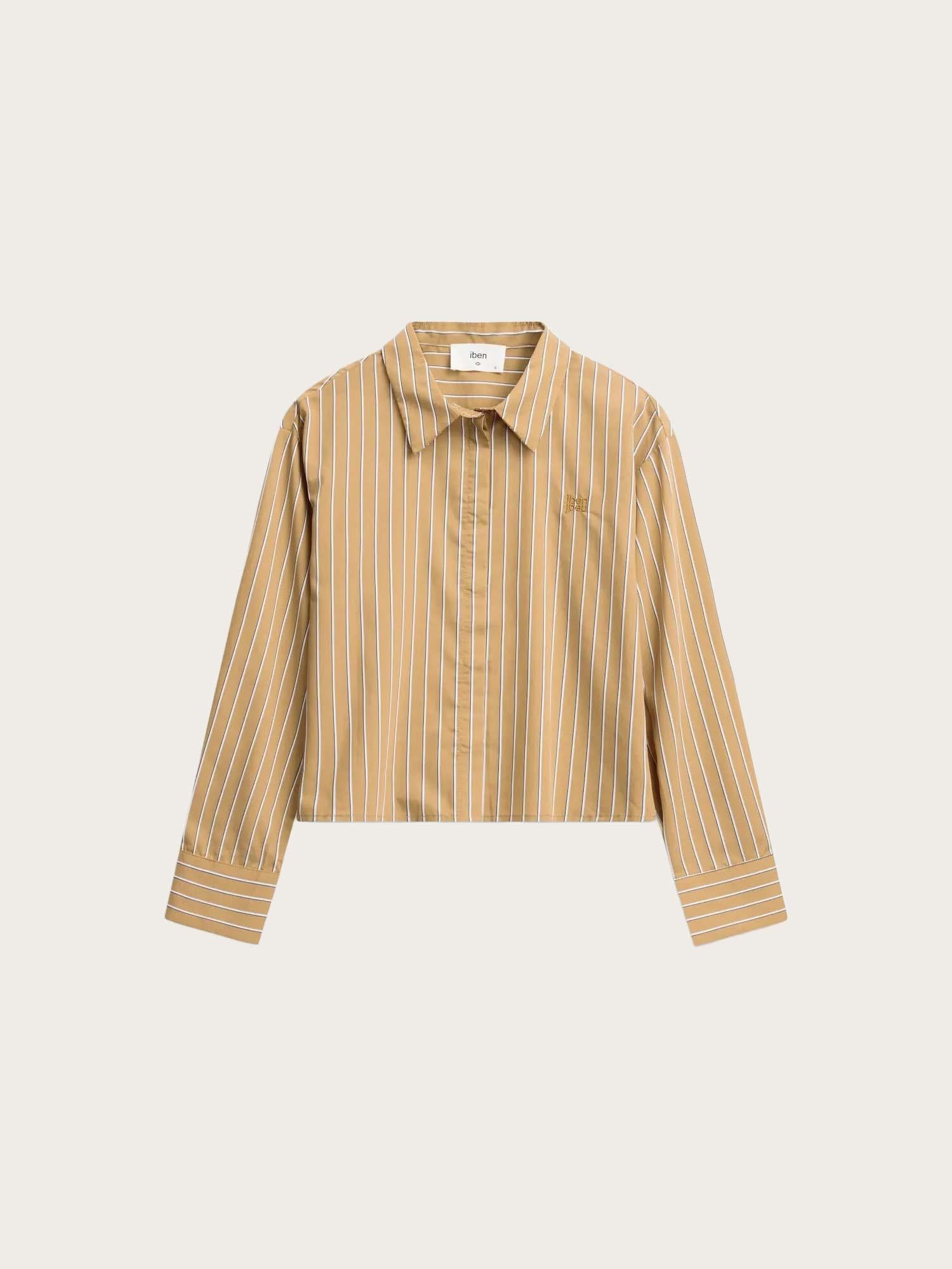 Lume Shirt - Cognac Stripe
