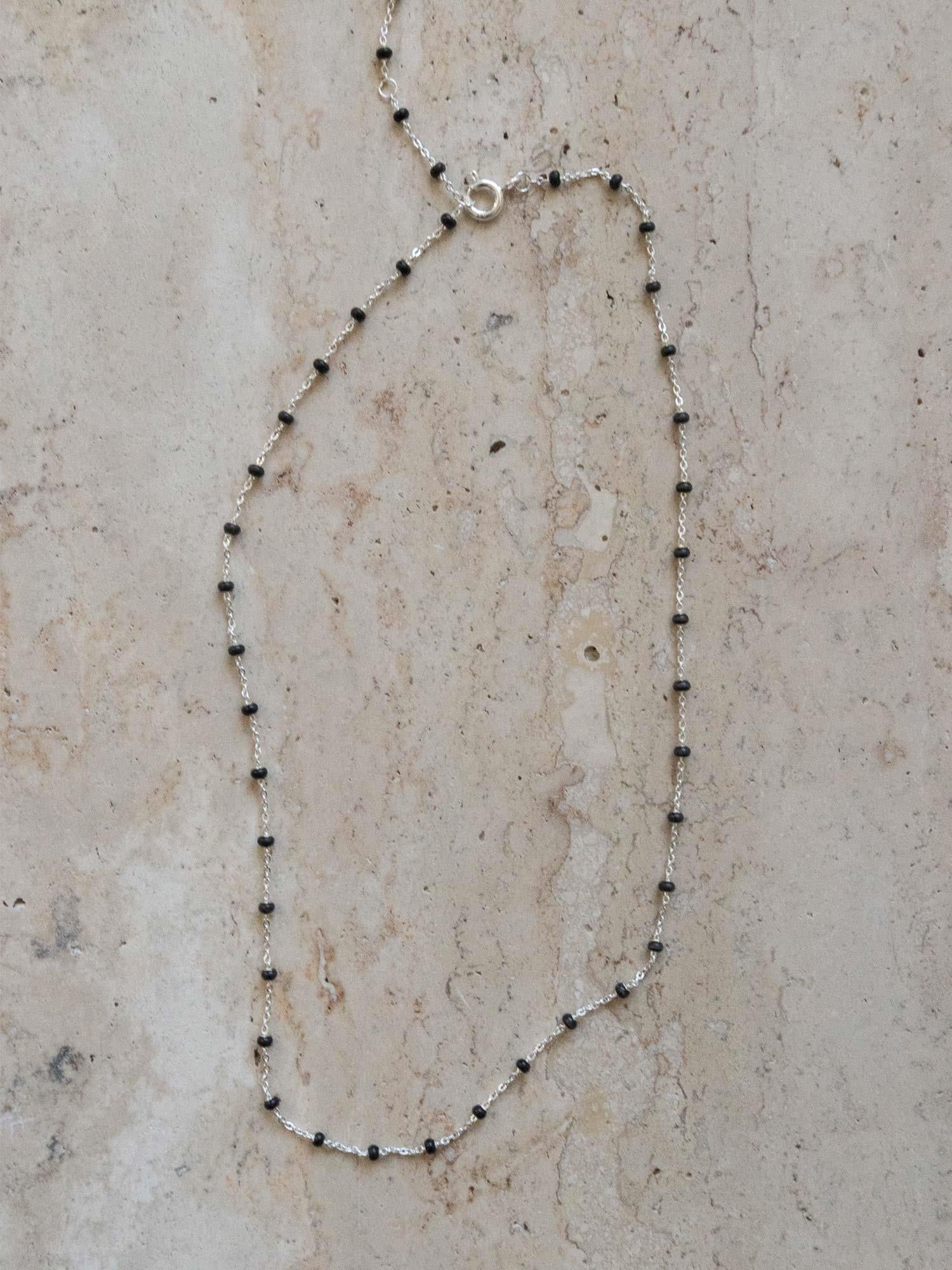 Necklace Lola Silver - Black