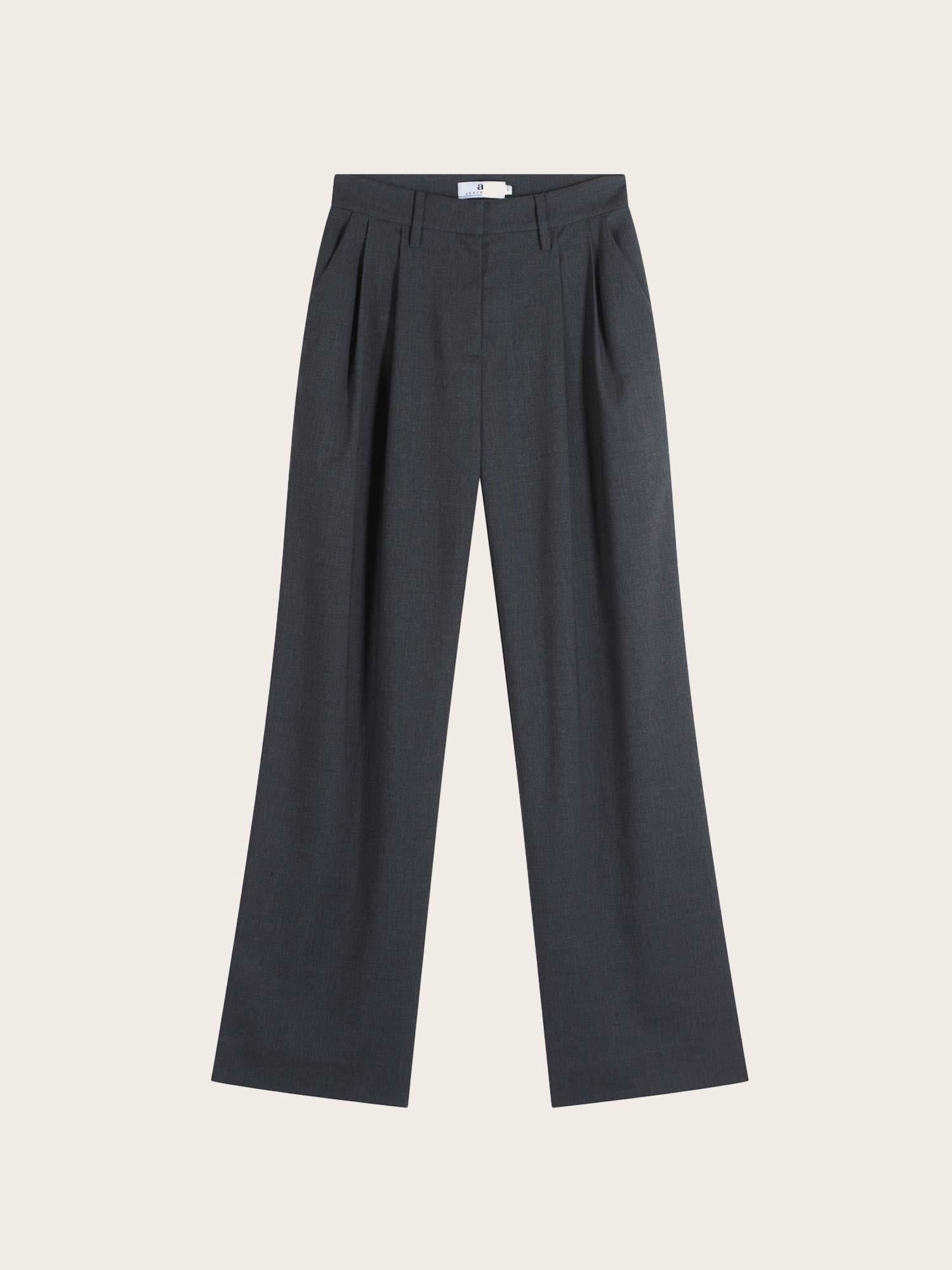 Duke Rayon Blend Pants - Dk Grey Melange