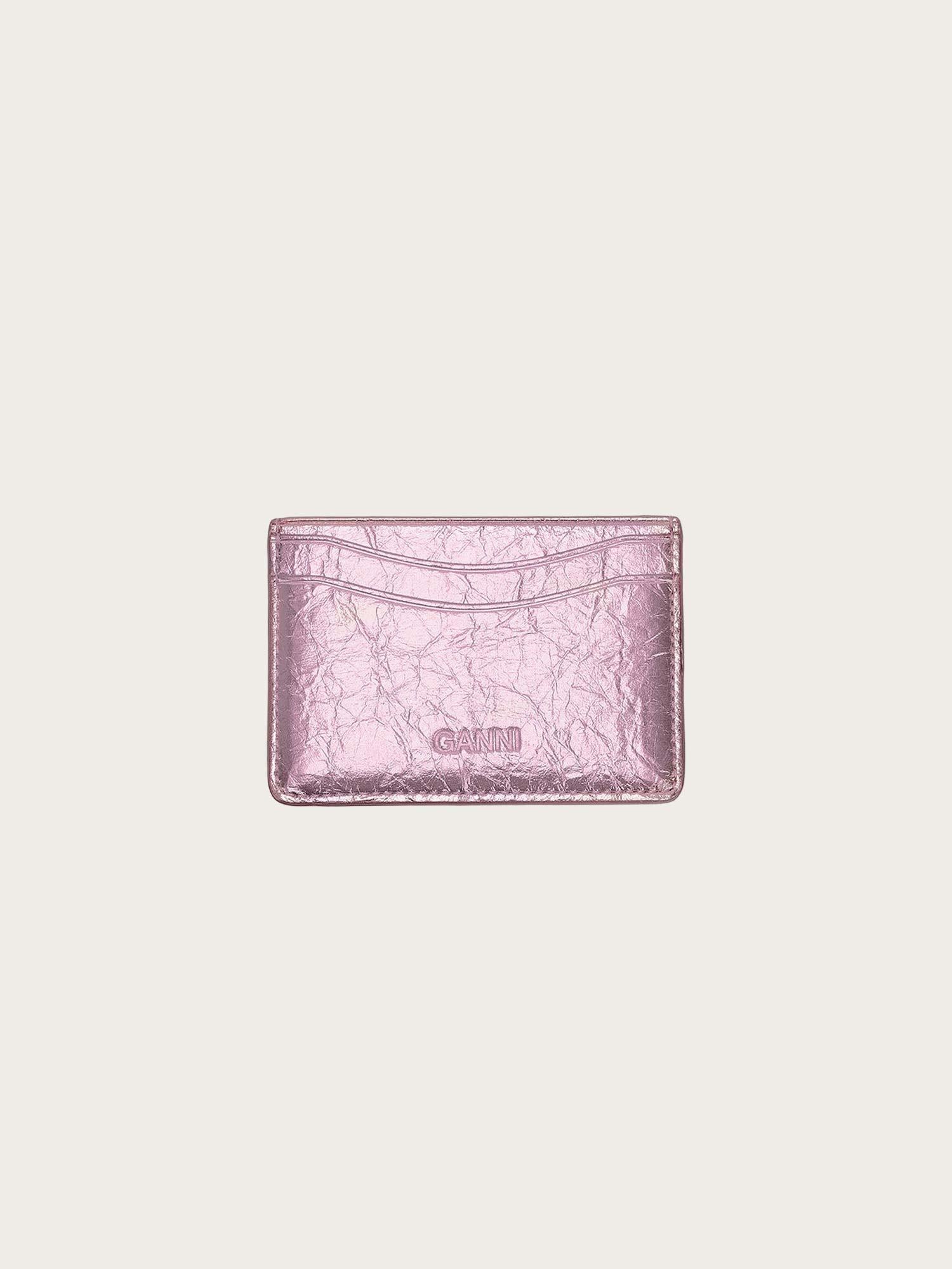 Card Holder Crushed -  Silver Pink