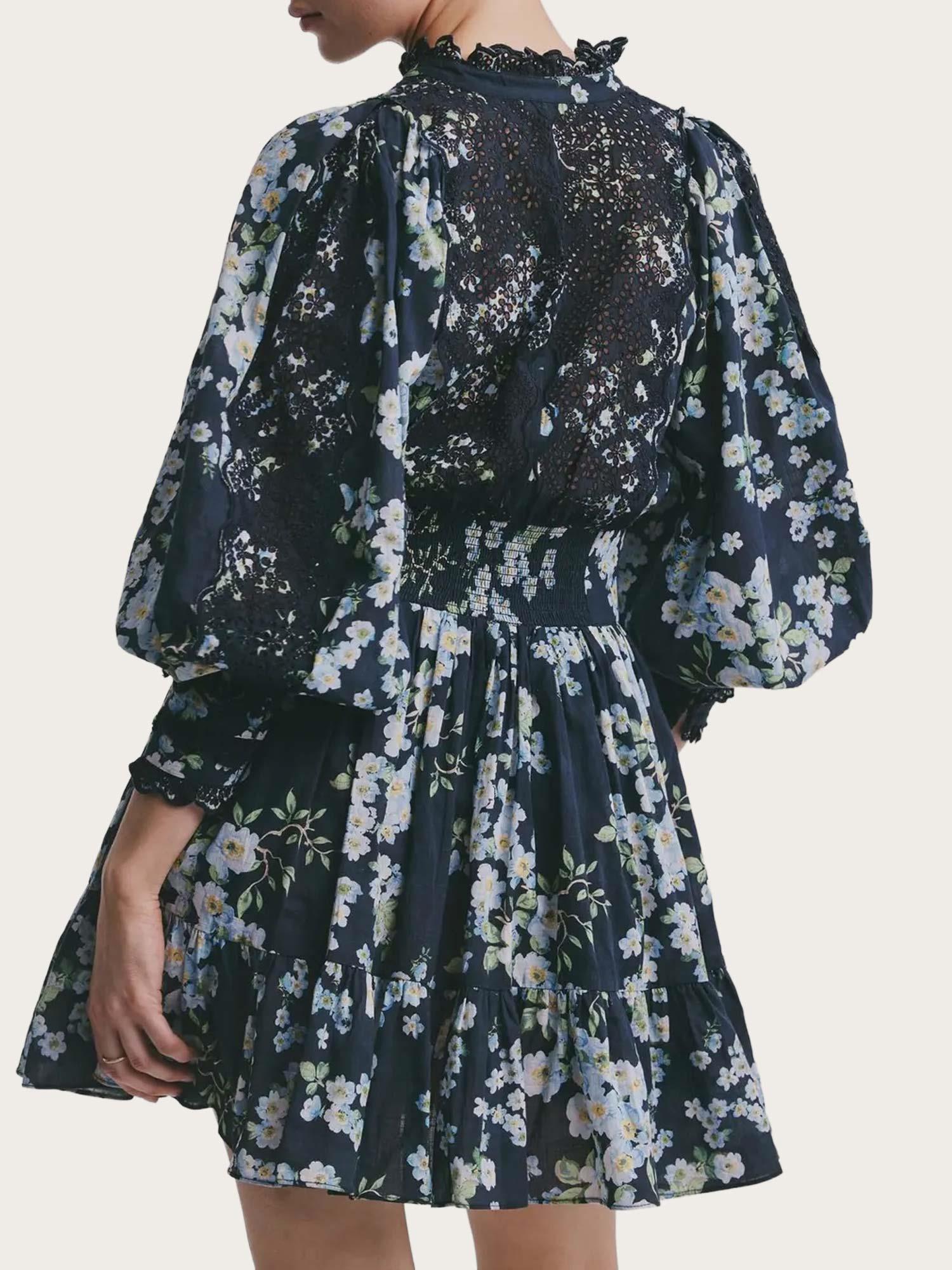 Cotton Slub Mini Dress - Cherry Blossom