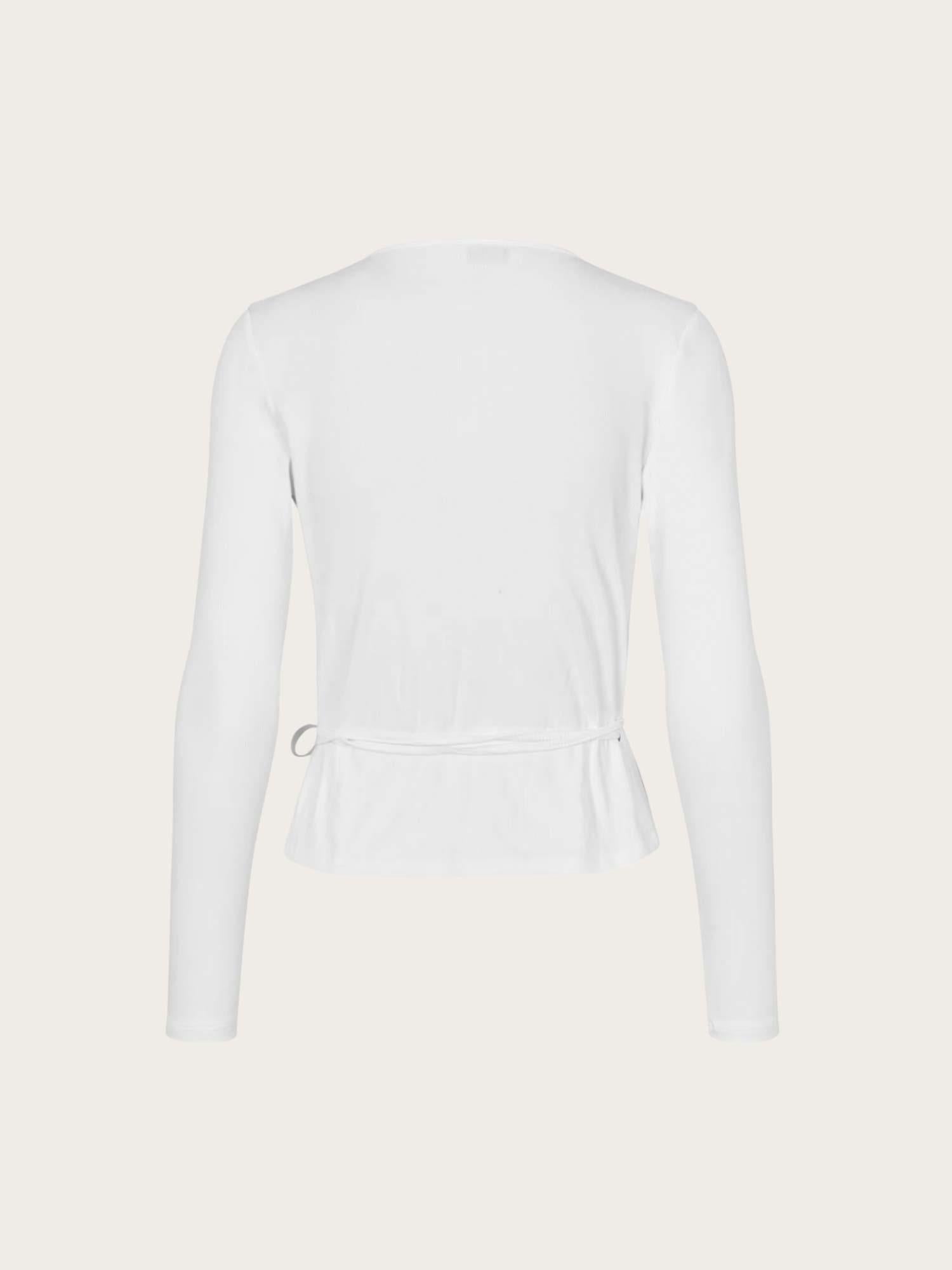 Enally LS V-N Tee - Bright White