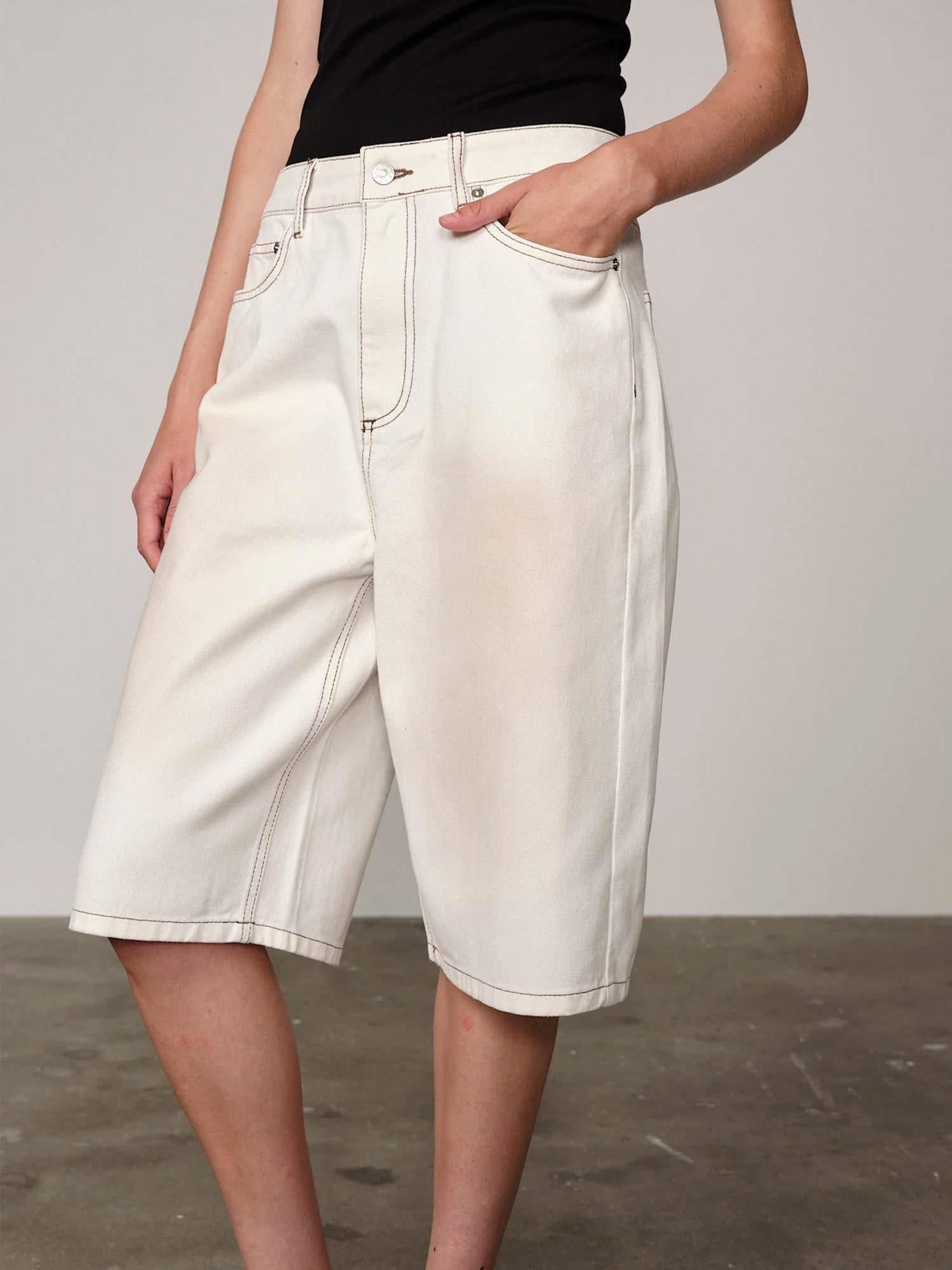 Emily Denim Shorts - Off White