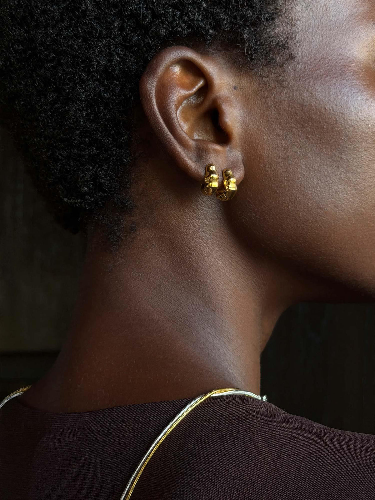 Arc Melt Hoops - Gold