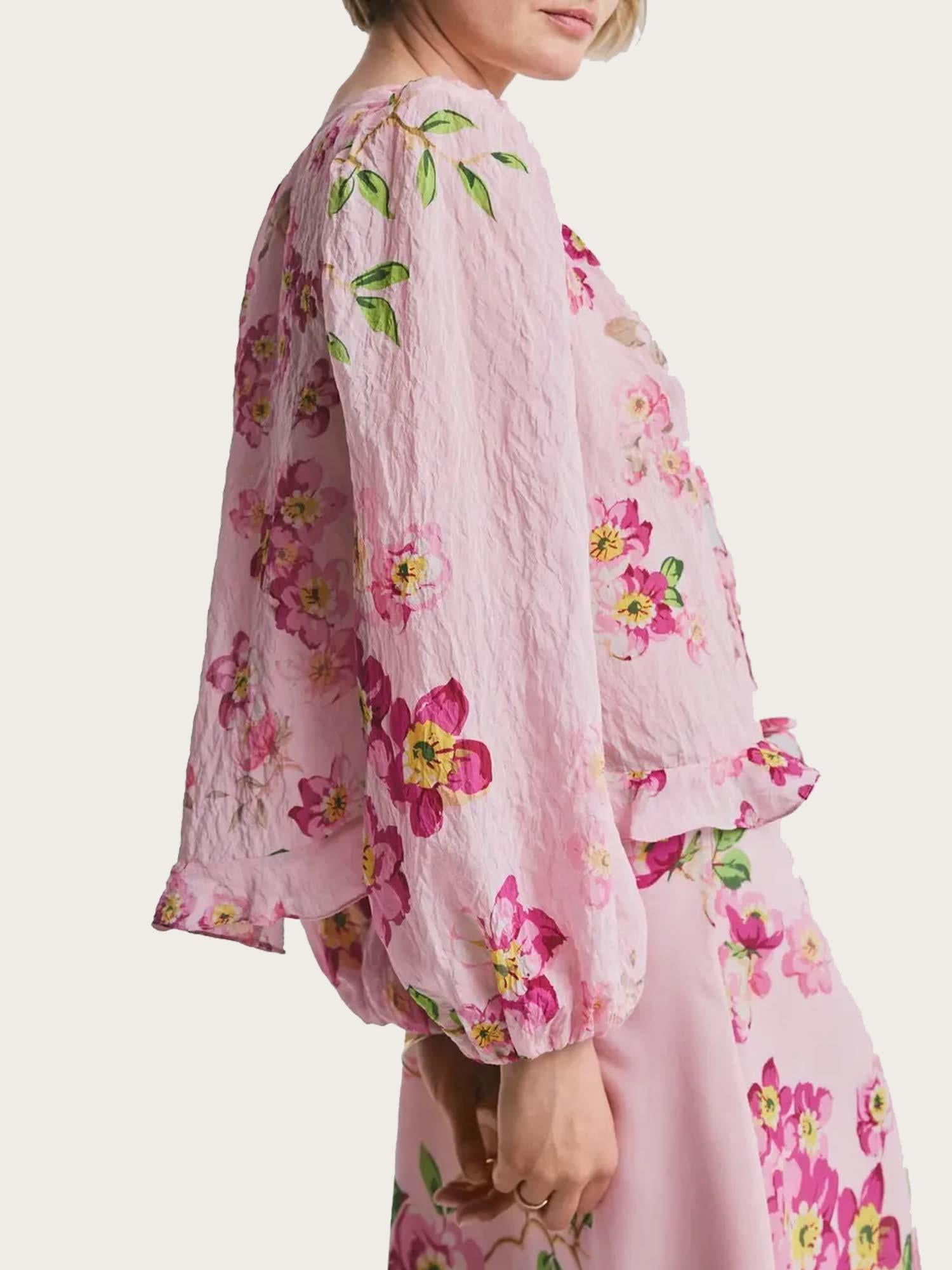 Viscose Bow Blouse - Cherry blossom